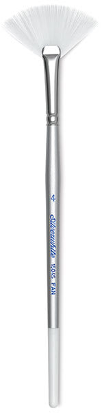 Silver Brush Silverwhite Synthetic Brush - Fan, Short Handle, Size 4