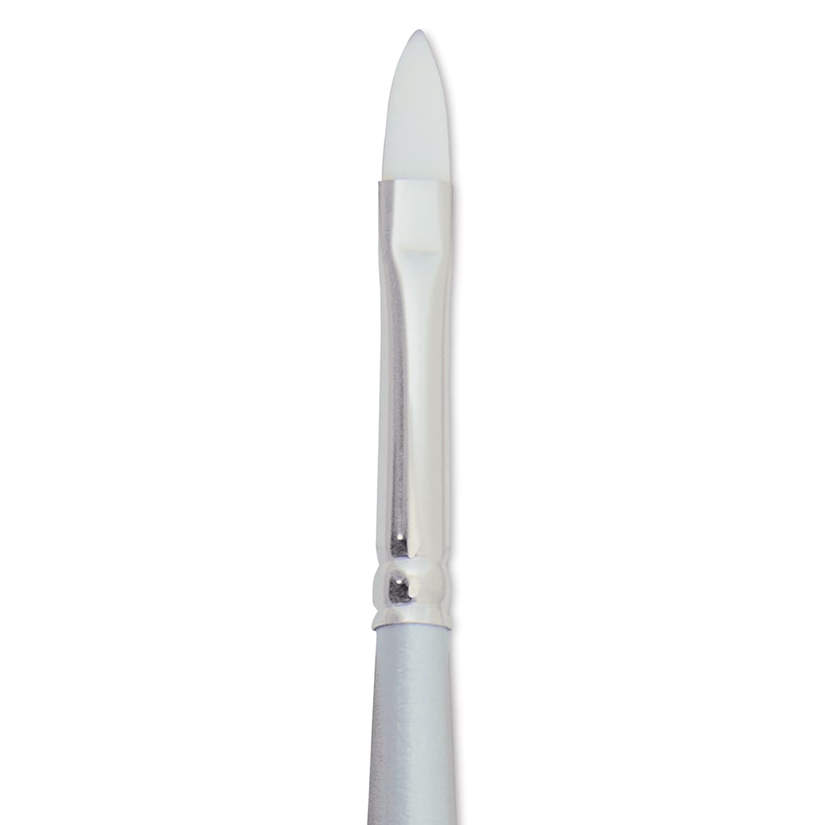 Silver Brush Silverwhite Synthetic Brush - Filbert, Short Handle, Size 6 close up