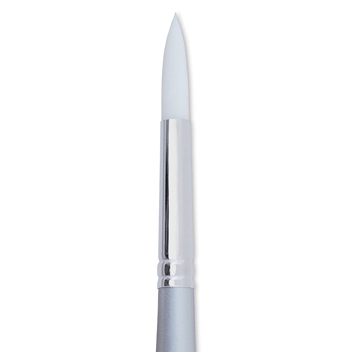 Silver Brush Silverwhite Synthetic Brush - Round, Short Handle, Size 12 close up