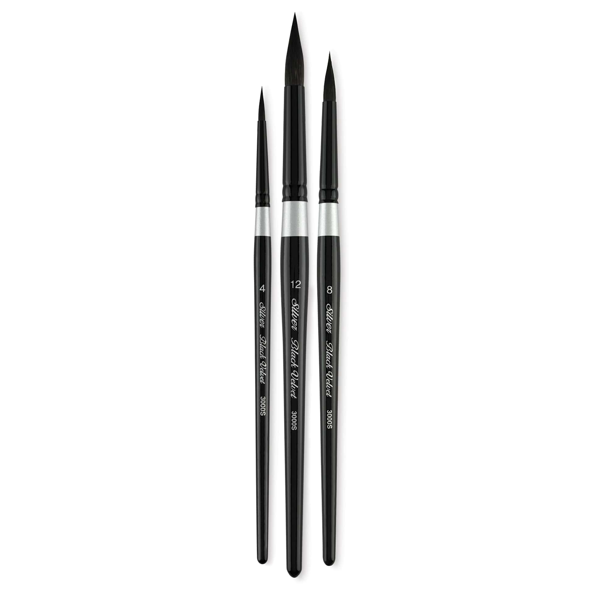 Silver Brush Black Velvet Watercolor Brush Set - Susan Louise Moyer Set, Set of 3 Silver Brush Black Velvet Watercolor Brush Set - Susan Louise Moyer Set, Set of 3