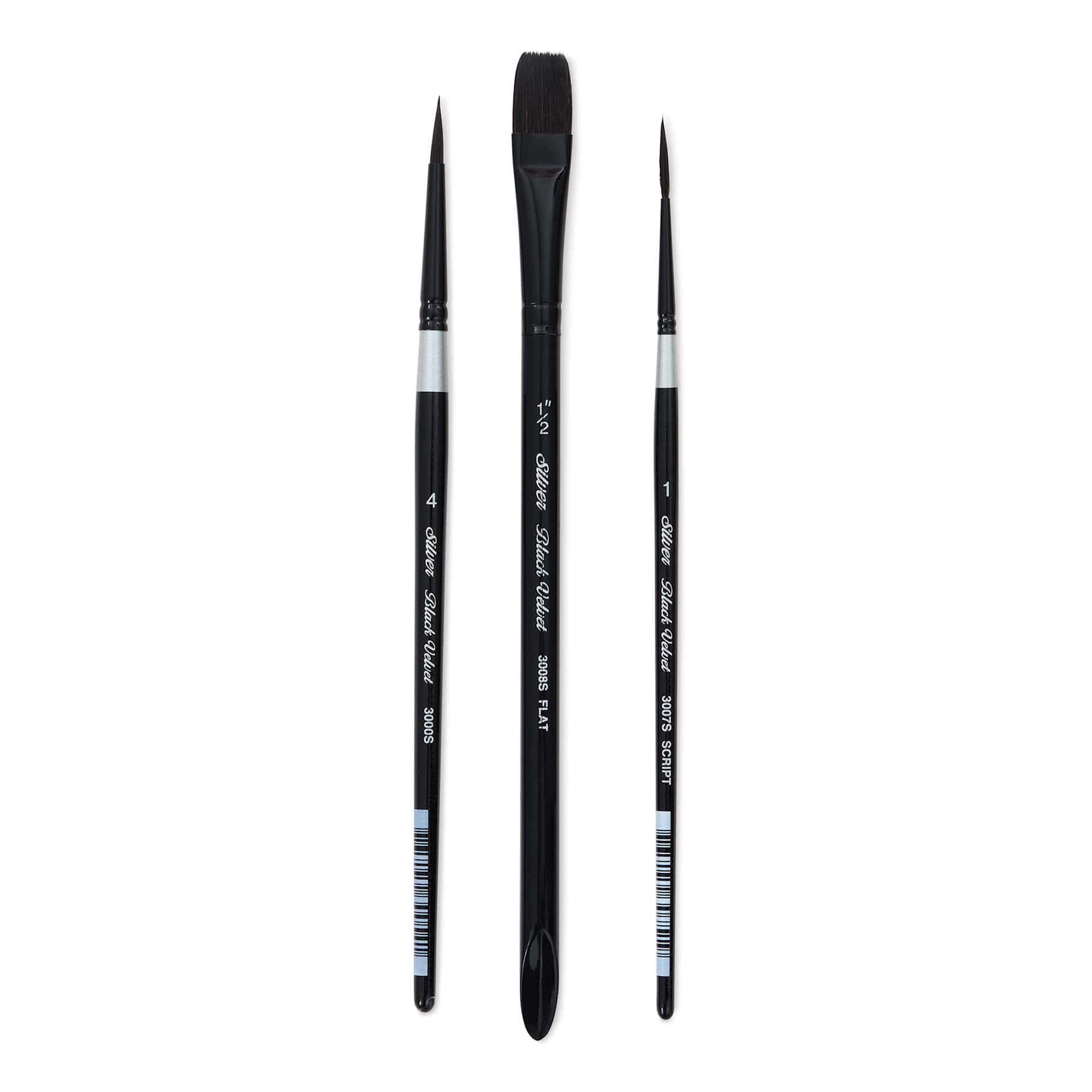 Silver Brush Black Velvet Watercolor Brush Set - BLICK Exclusive, Set of 3