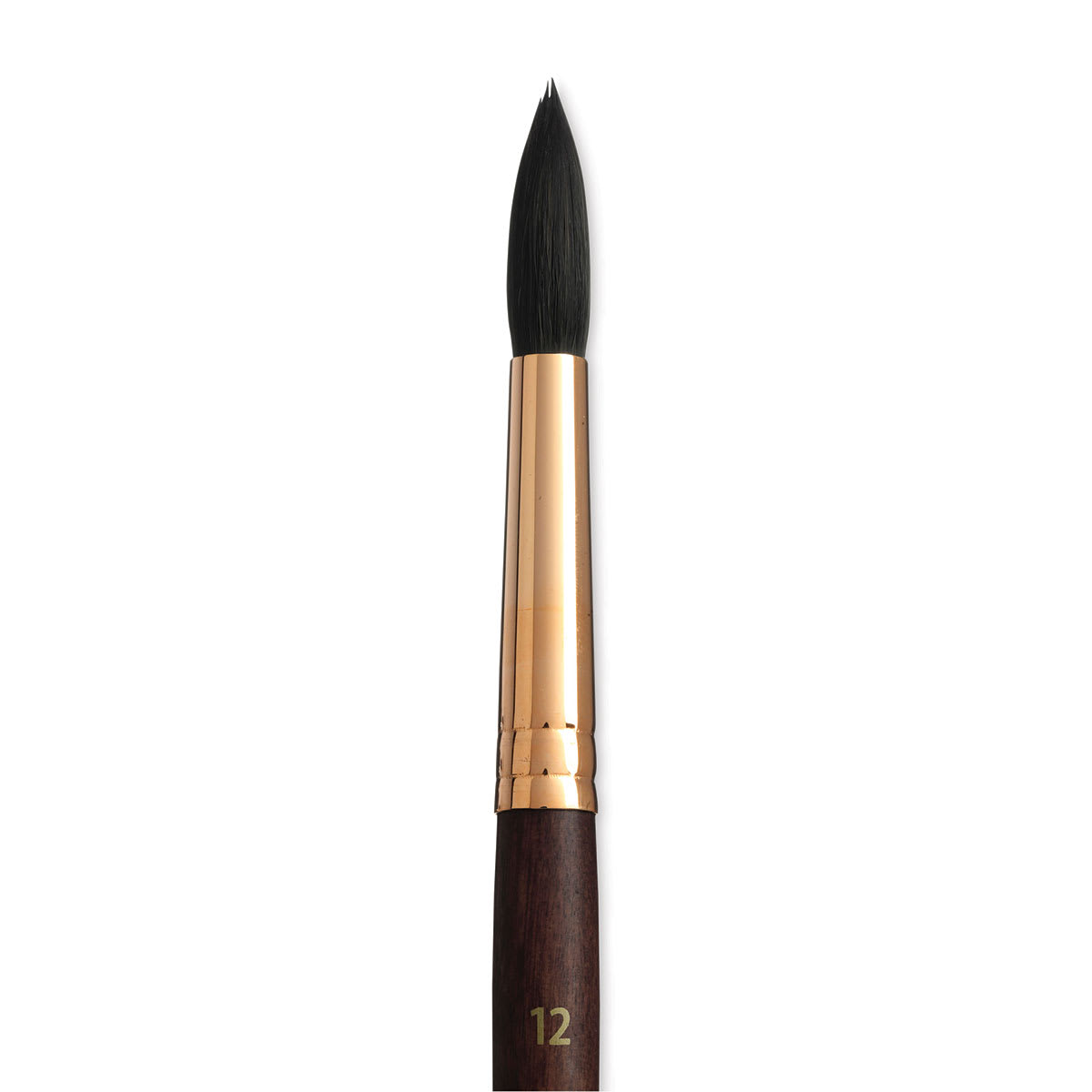 Princeton Neptune Synthetic Squirrel Brush - Round, Short Handle, Size 12 close up