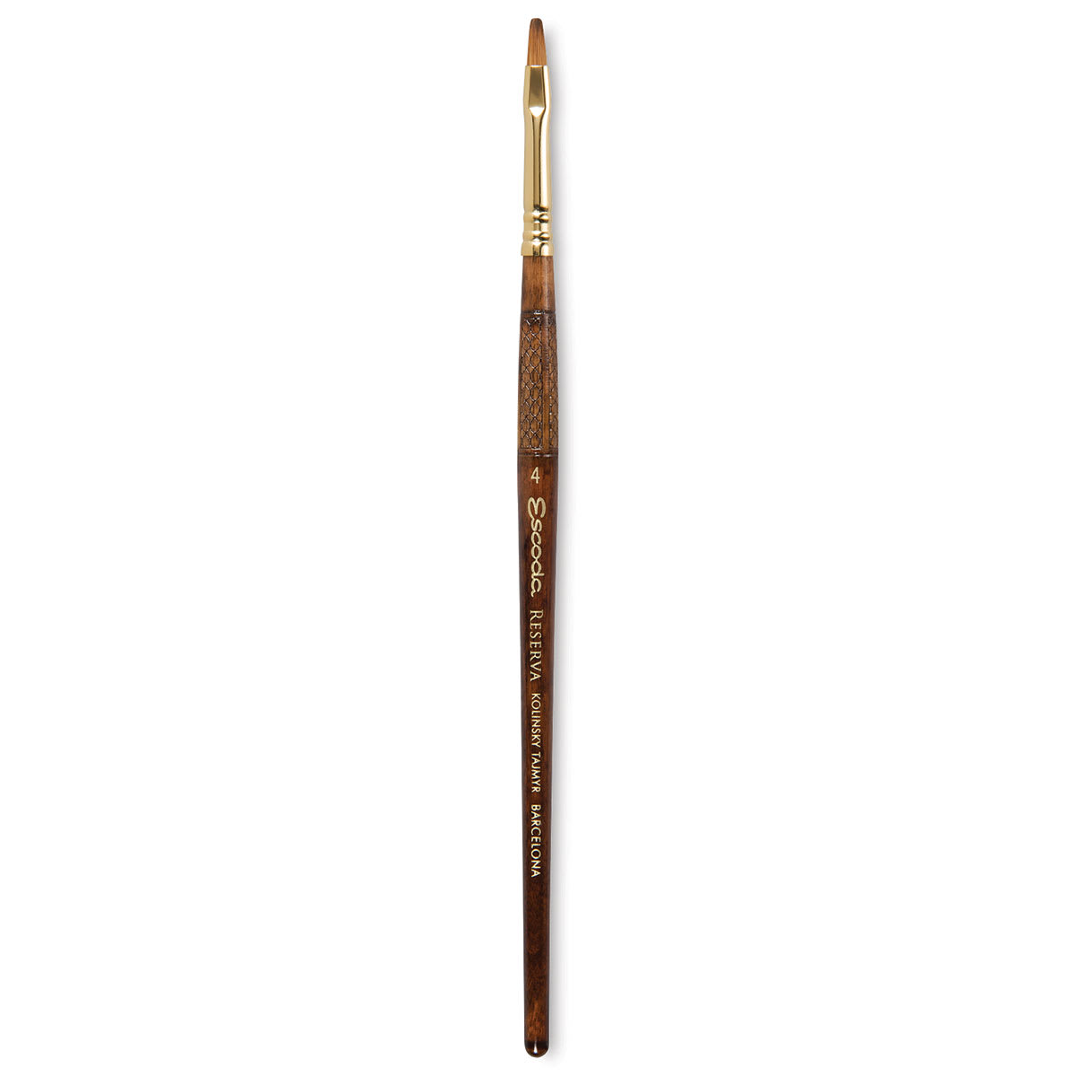 Escoda Reserva Kolinsky-Tajmyr Sable Brush - Bright, Short Handle, Size 4 (full length)
