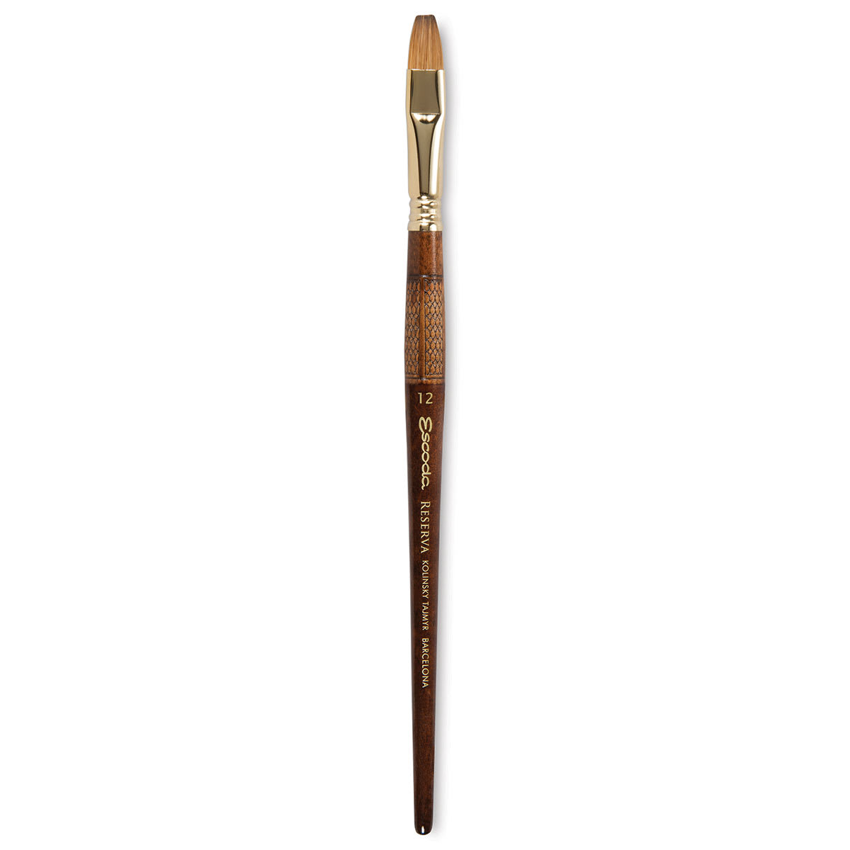 Escoda Reserva Kolinsky-Tajmyr Sable Brush - Bright, Short Handle, Size 12 (full length)