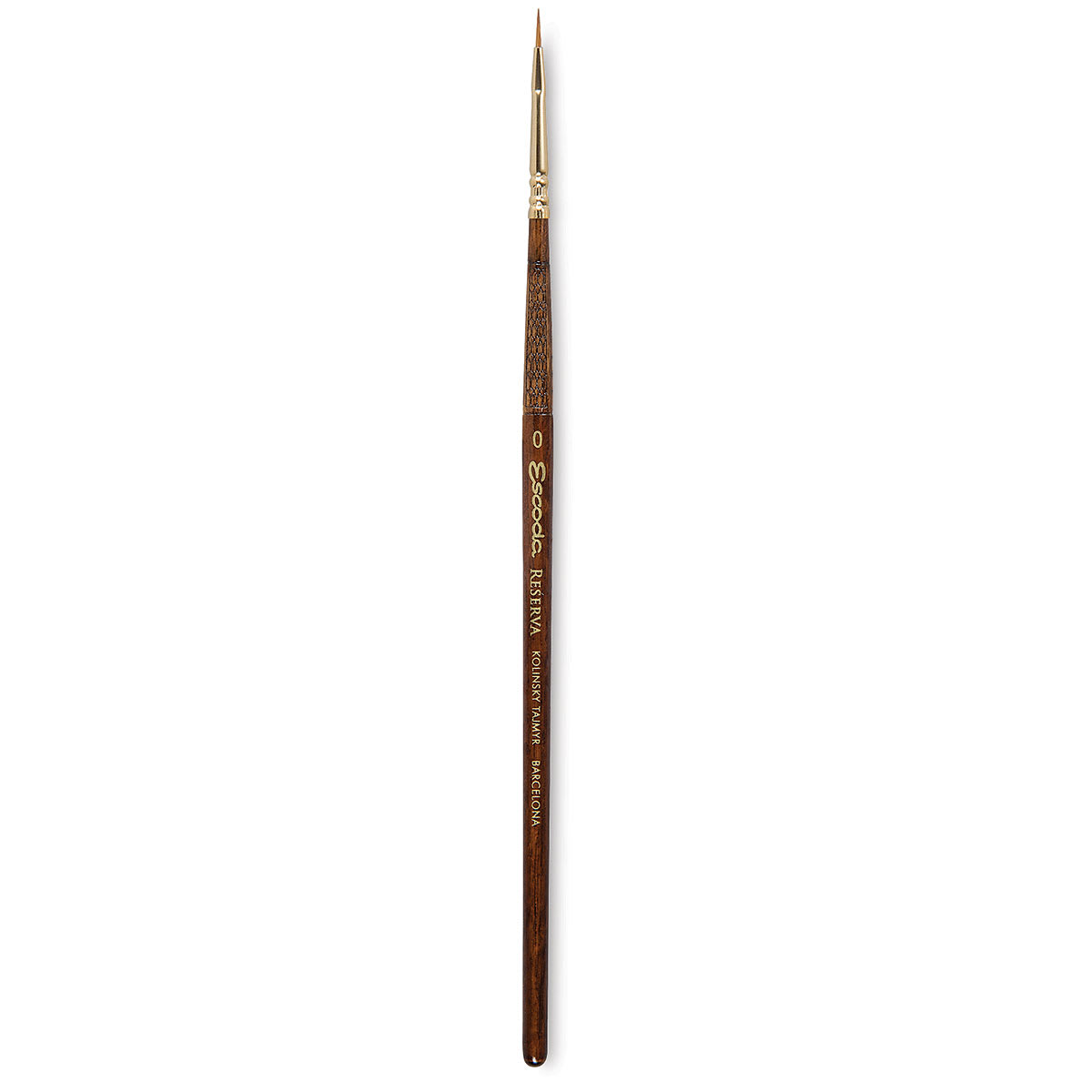 Escoda Reserva Kolinsky-Tajmyr Sable Brush - Filbert, Short Handle, Size 0 (full length)