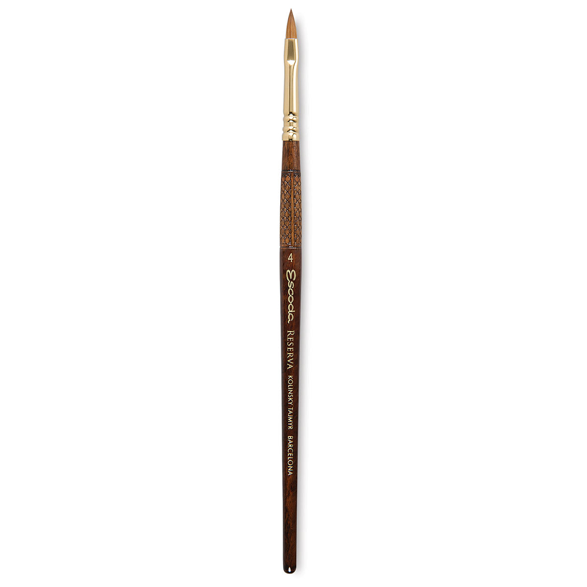 Escoda Reserva Kolinsky-Tajmyr Sable Brush - Filbert, Short Handle, Size 4 (full length)