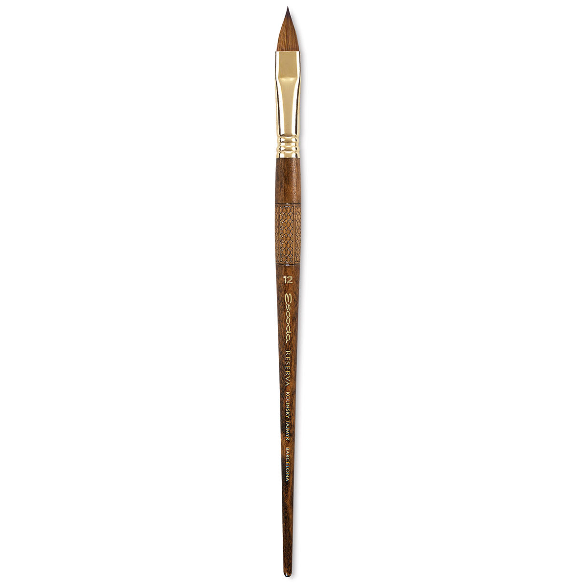Escoda Reserva Kolinsky-Tajmyr Sable Brush - Filbert, Short Handle, Size 12 (full length)