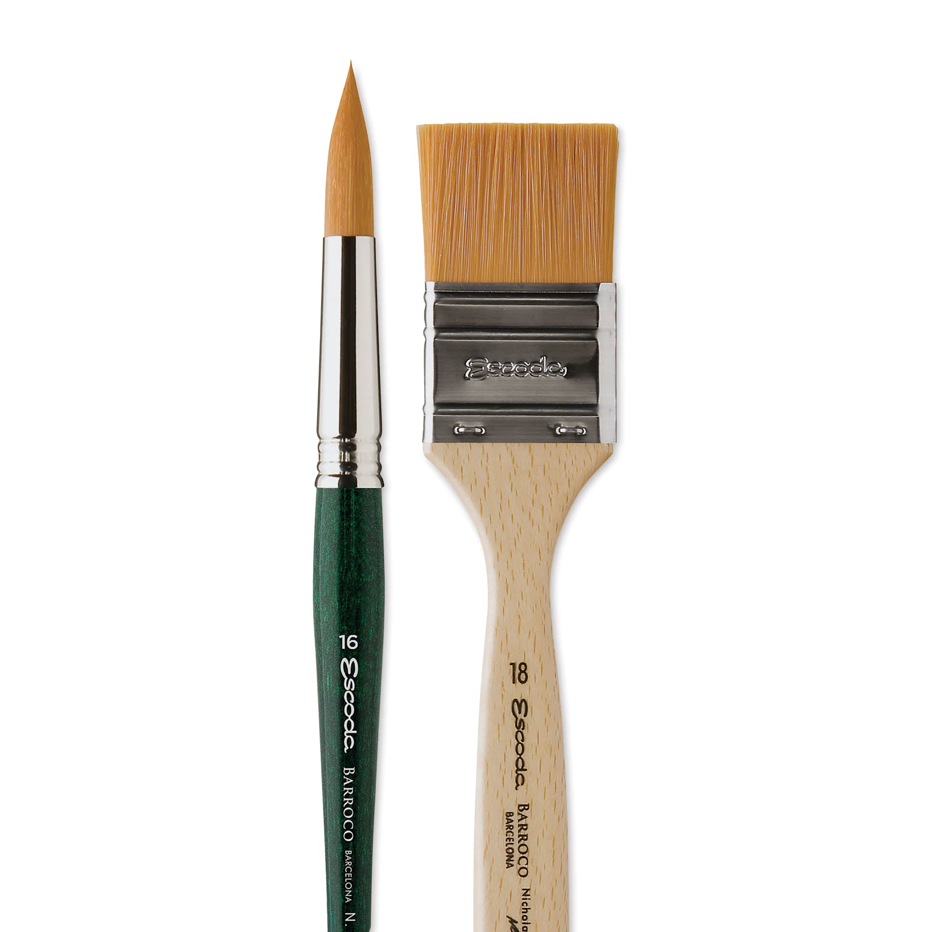 Escoda Signature Brush Set 2 - Nicholas Simmons, brushes out of packaging