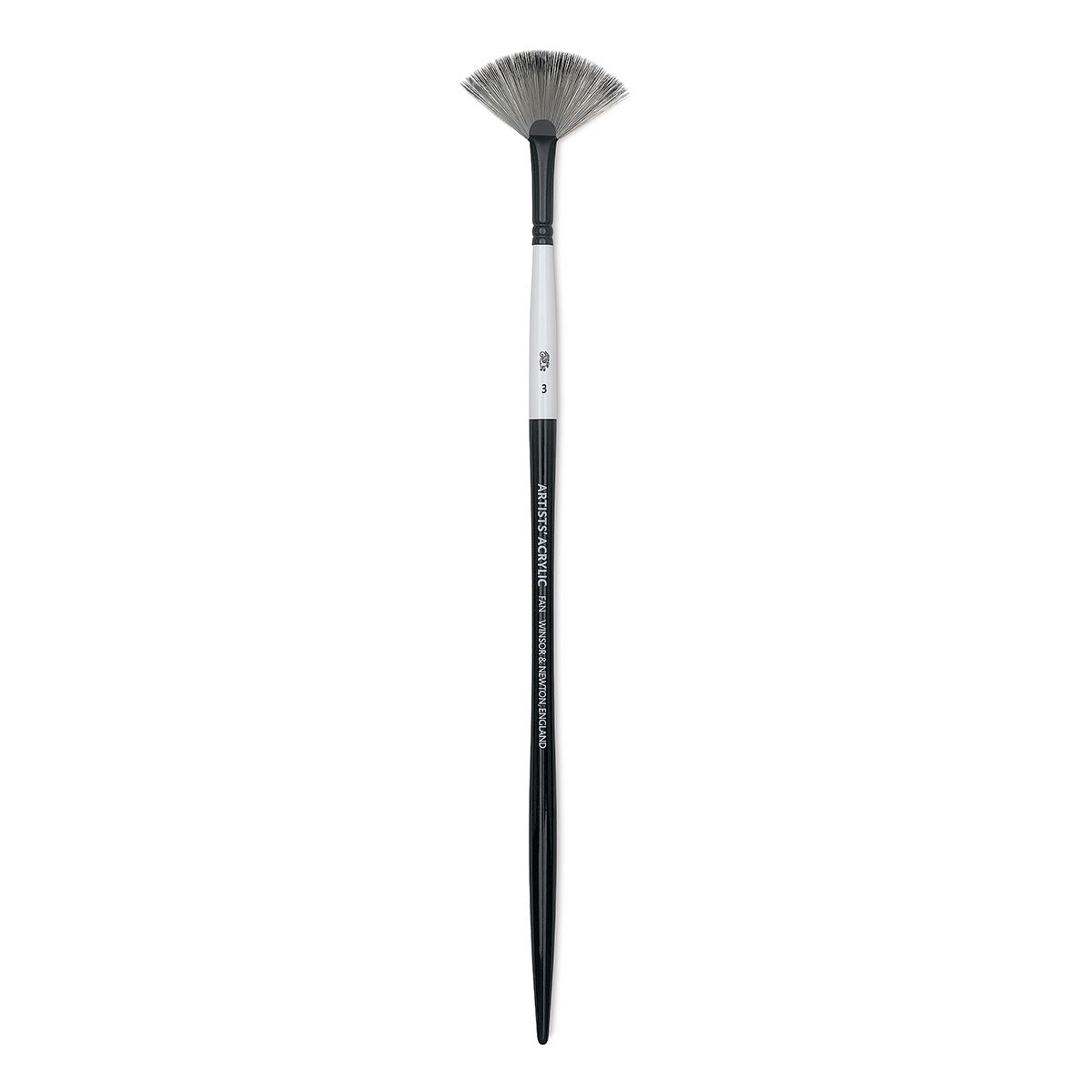Winsor & Newton Artists’ Acrylic Brush - Fan, Long Handle, Size 3
