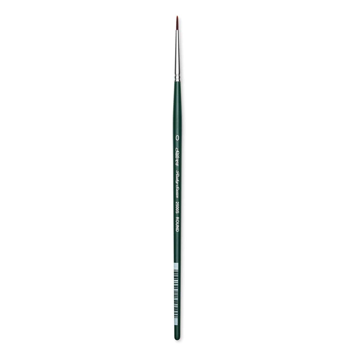 Silver Brush Ruby Satin Synthetic Brush - Round, Size 0, Short Handle