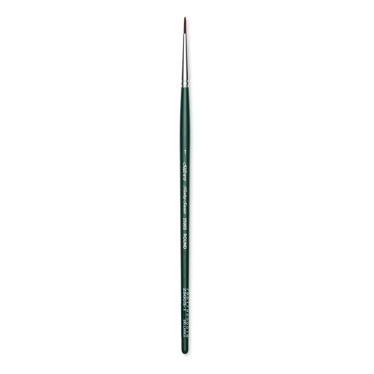 Silver Brush Ruby Satin Synthetic Brush - Round, Size 1, Short Handle