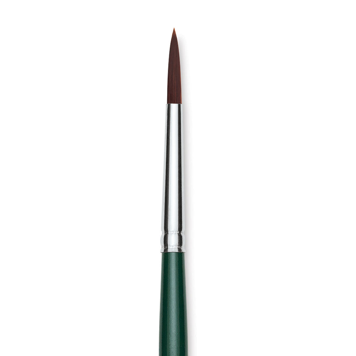 Silver Brush Ruby Satin Synthetic Brush - Round, Size 6, Short Handle close-up