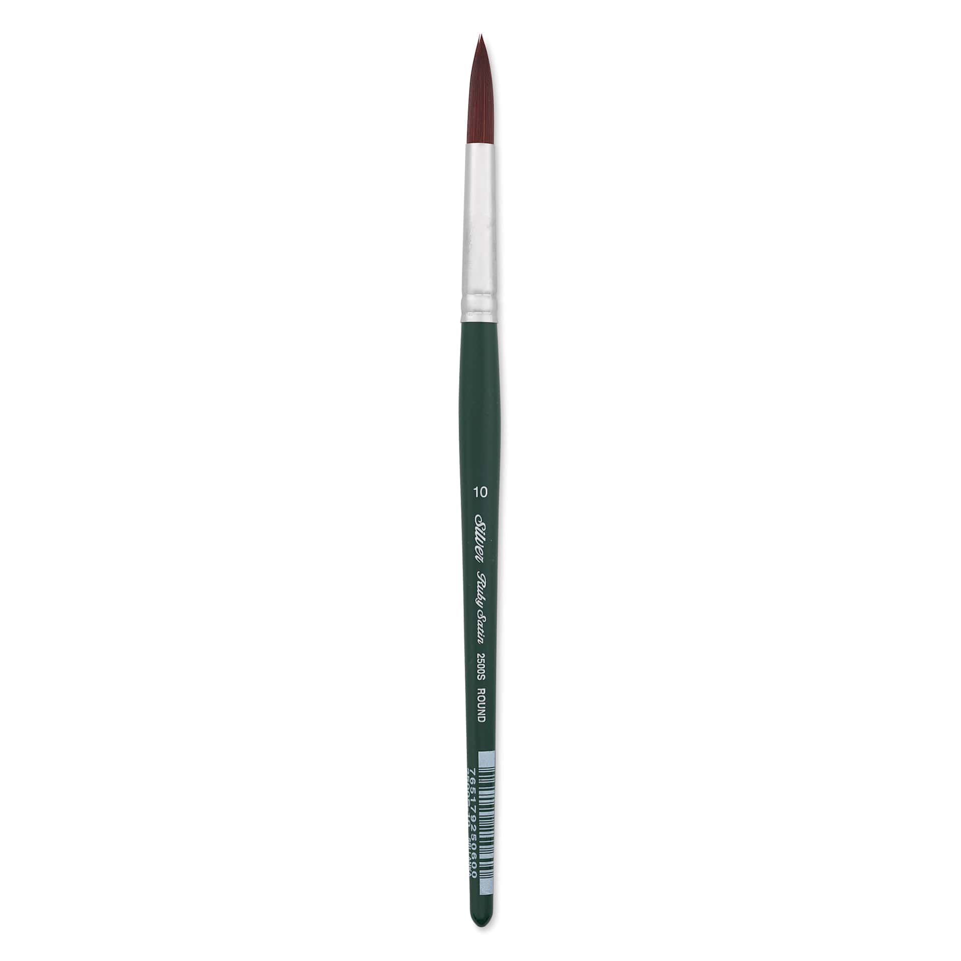 Silver Brush Ruby Satin Synthetic Brush - Round, Size 10, Short Handle