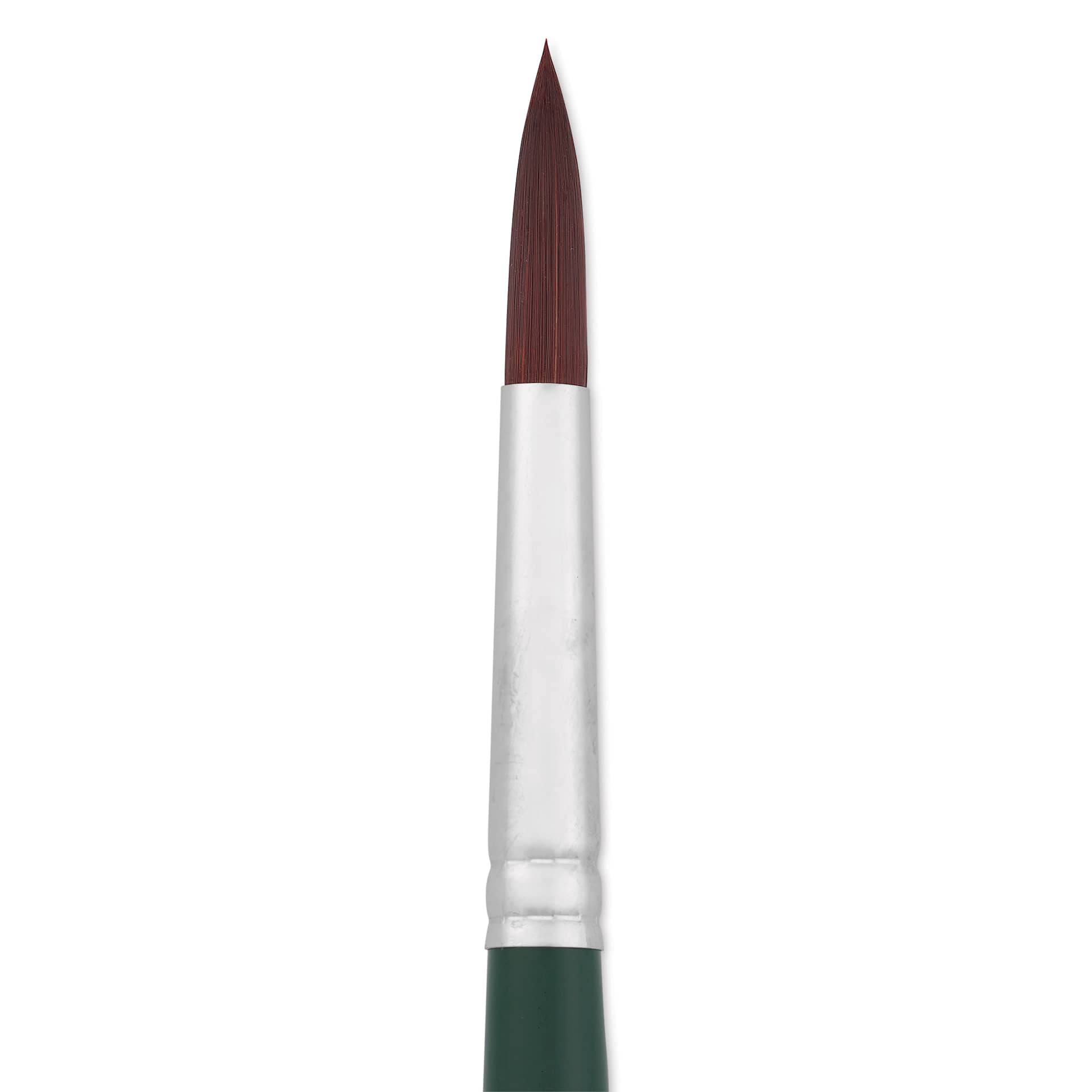 Silver Brush Ruby Satin Synthetic Brush - Round, Size 10, Short Handle, close-up