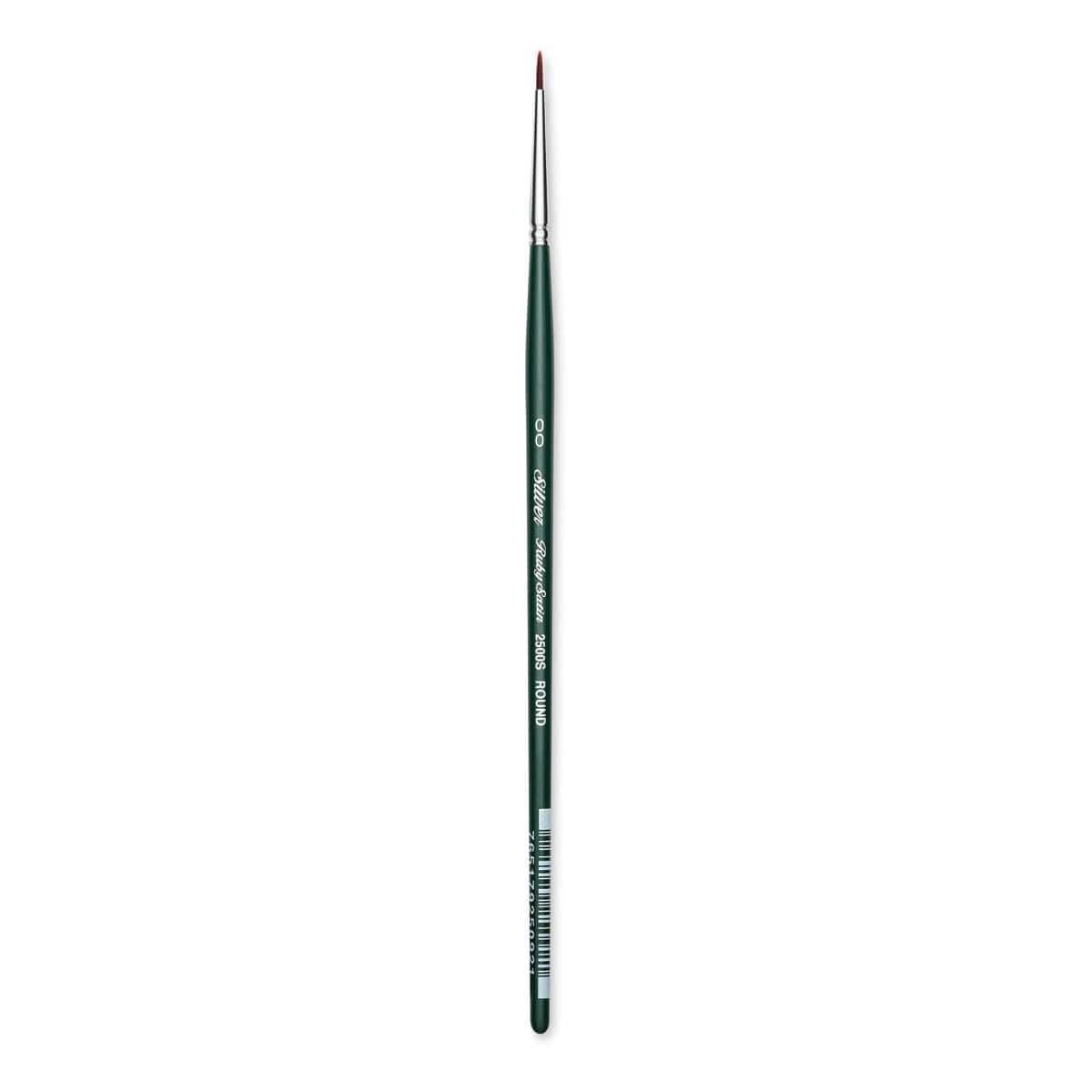Silver Brush Ruby Satin Synthetic Brush - Round, Size 2/0, Short Handle