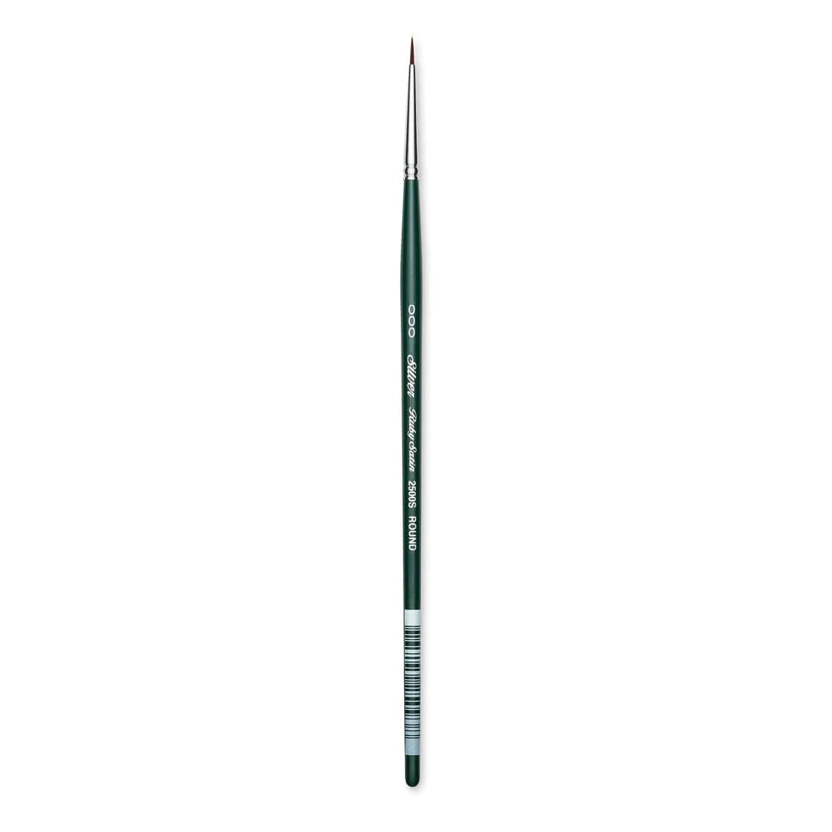 Silver Brush Ruby Satin Synthetic Brush - Round, Size 3/0, Short Handle