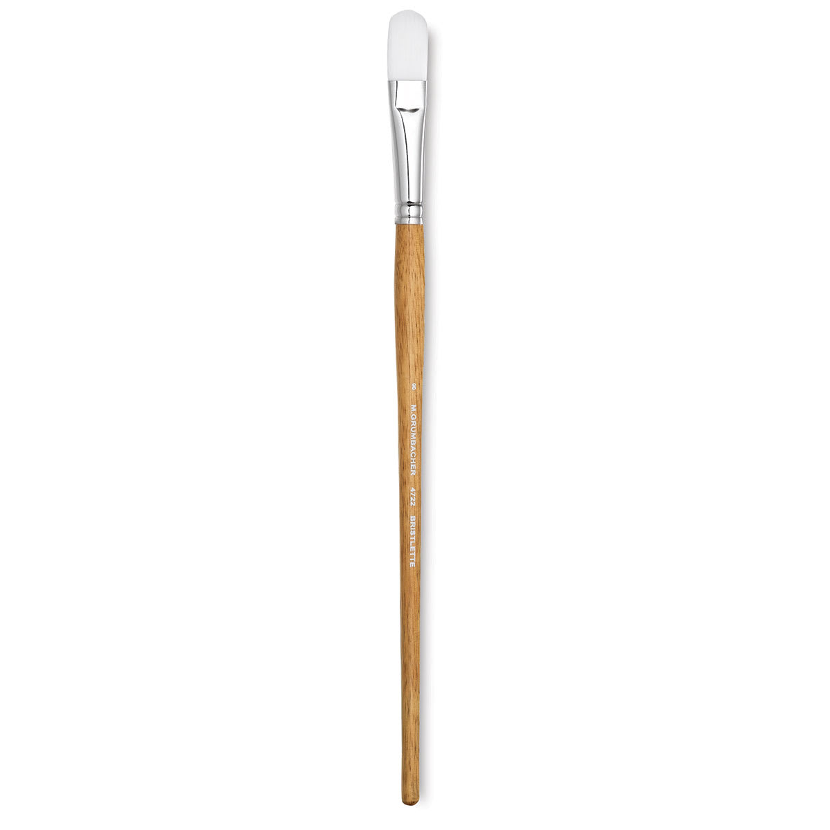 Grumbacher Bristlette Brush - Filbert, Long Handle, Size 8