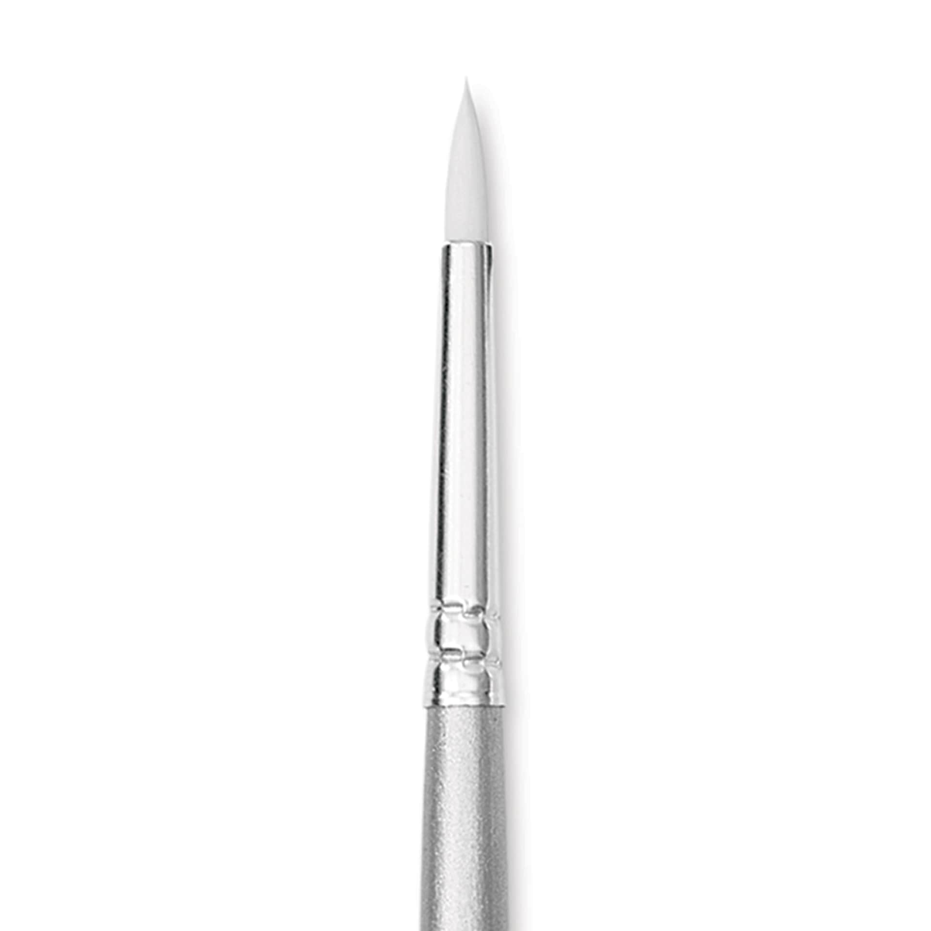 Liquitex Basics Synthetic Brush - Round, Long Handle, Size 1, close-up