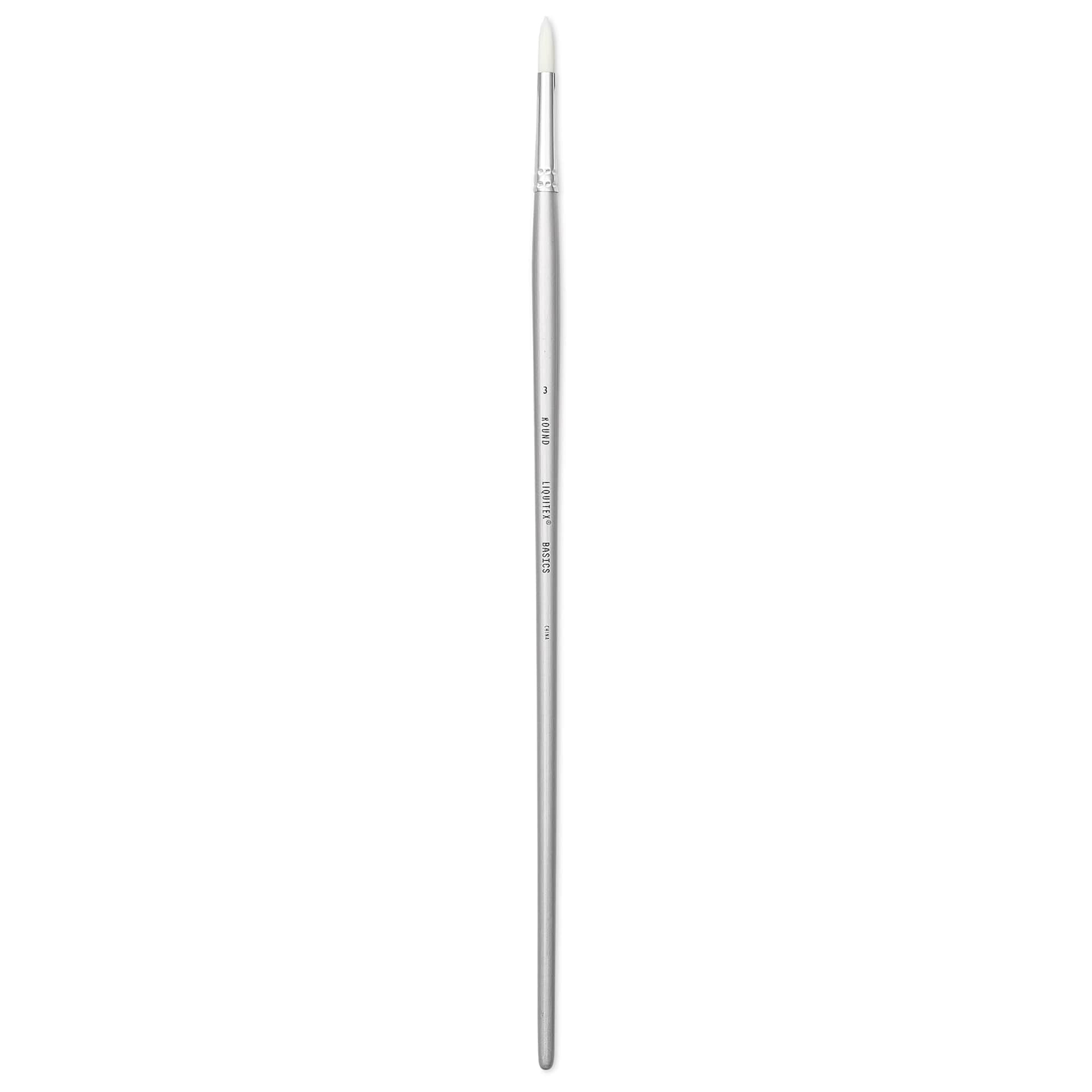 Liquitex Basics Synthetic Brush - Round, Long Handle, Size 3