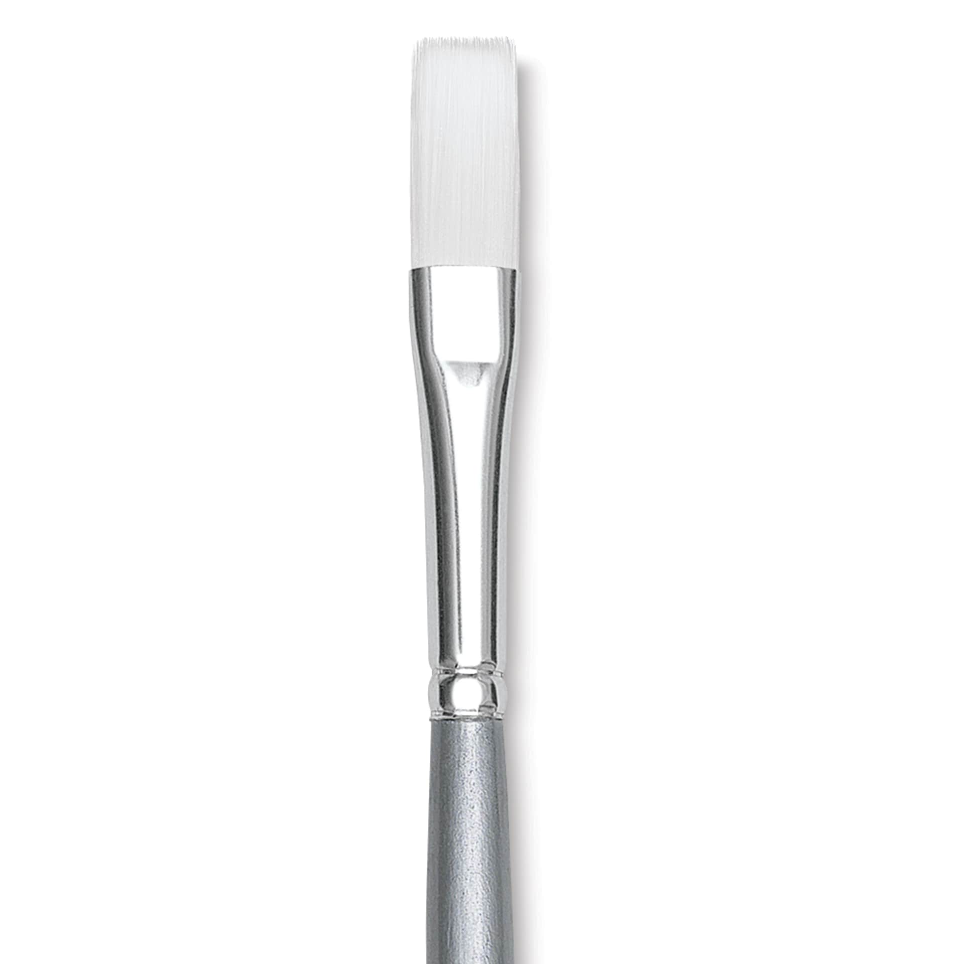 Liquitex Basics Synthetic Brush - Flat, Long Handle, Size 5, close-up