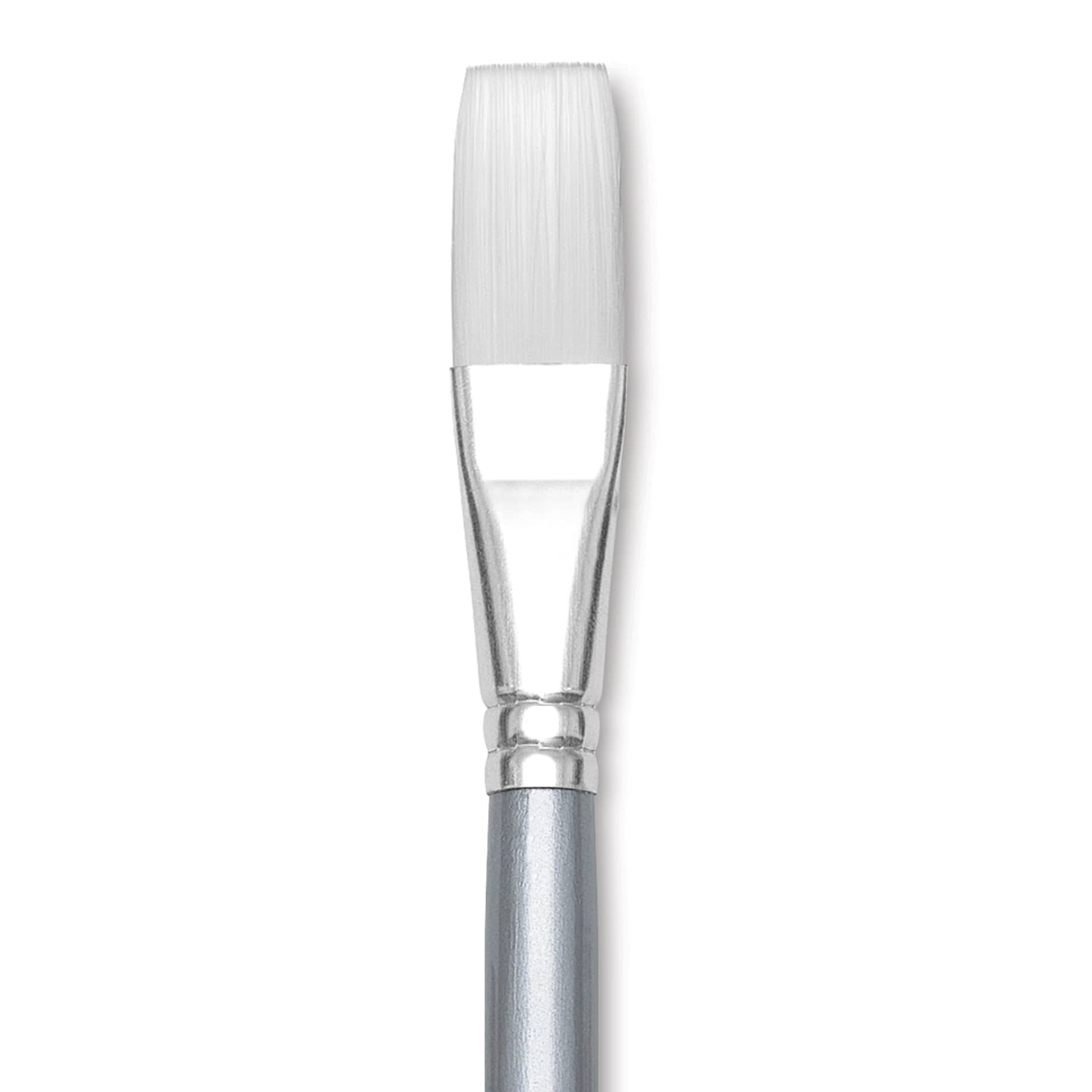 Liquitex Basics Synthetic Brush - Flat, Long Handle, Size 10, close-up
