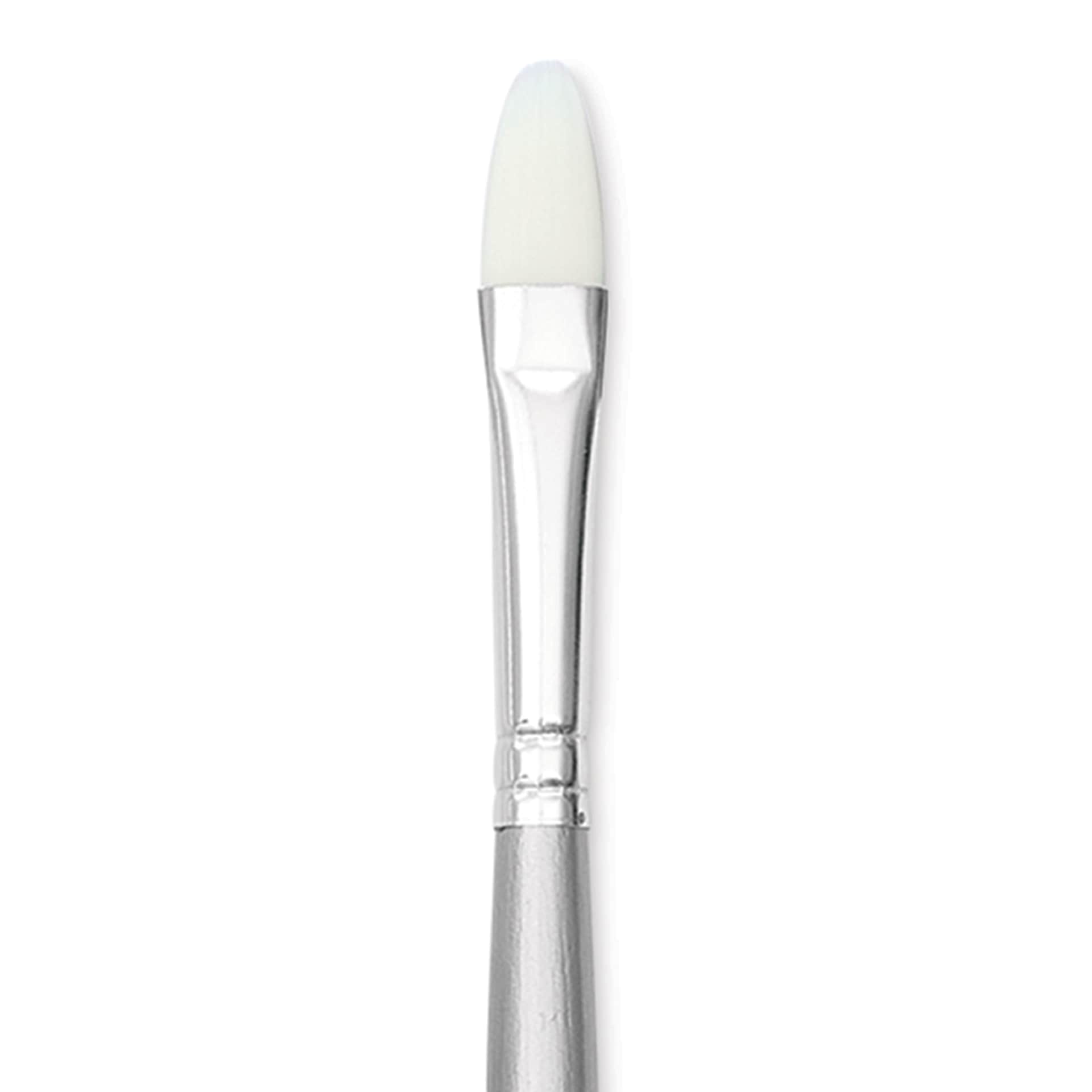 Liquitex Basics Synthetic Brush - Filbert, Long Handle, Size 3, close-up