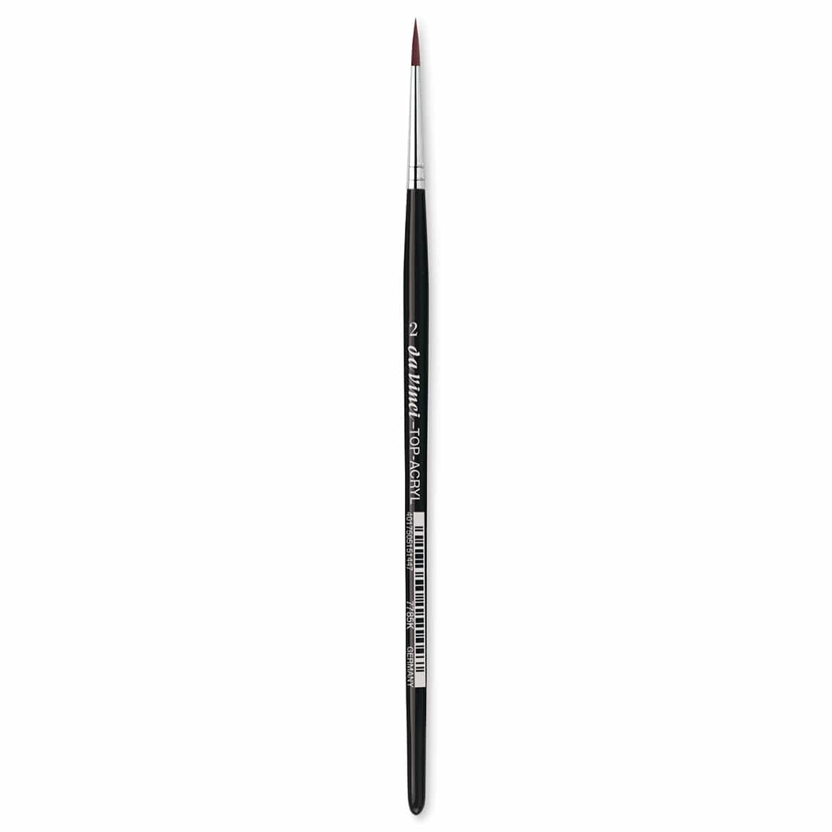 Da Vinci Top Acryl Synthetic Brush - Round, Short Handle, Size 2