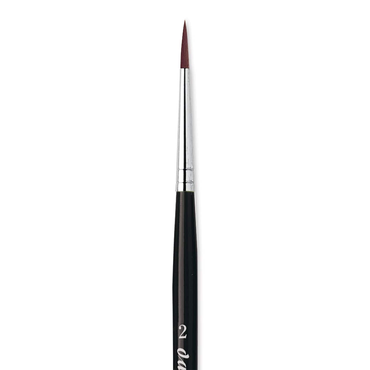 Da Vinci Top Acryl Synthetic Brush - Round, Short Handle, Size 2 close up