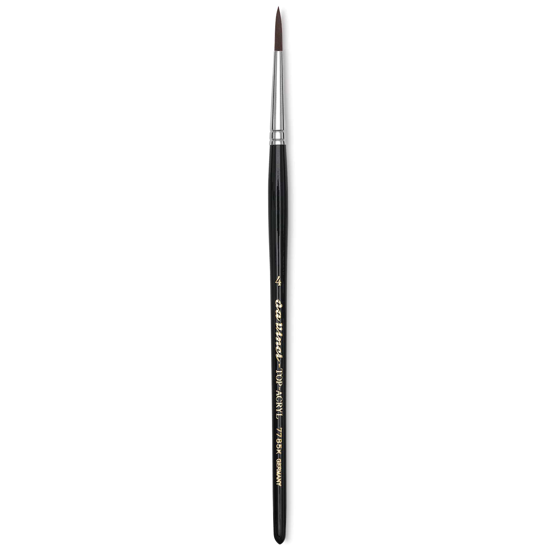 Da Vinci Top Acryl Synthetic Brush - Round, Short Handle, Size 4