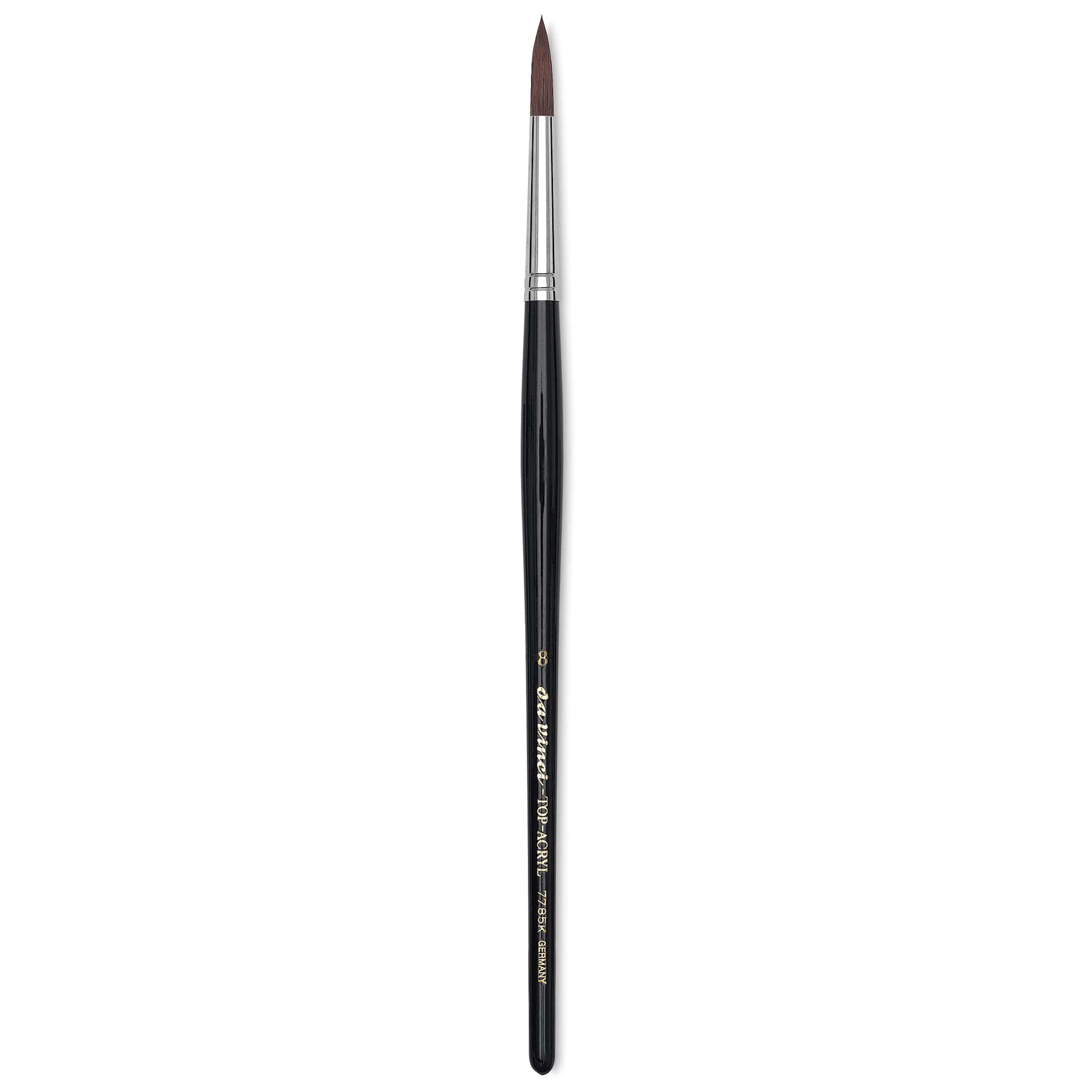 Da Vinci Top Acryl Synthetic Brush - Round, Short Handle, Size 8