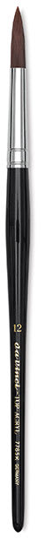 Da Vinci Top Acryl Synthetic Brush - Round, Short Handle, Size 12