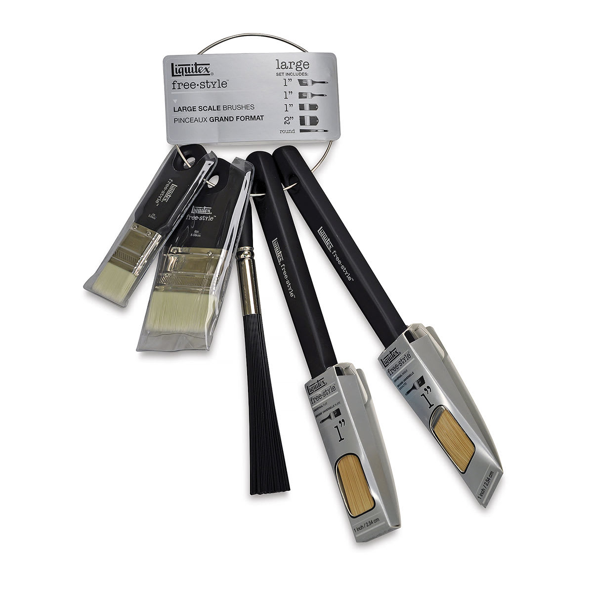 Liquitex Freestyle Large Scale Brushes - Set of 5, in packaging