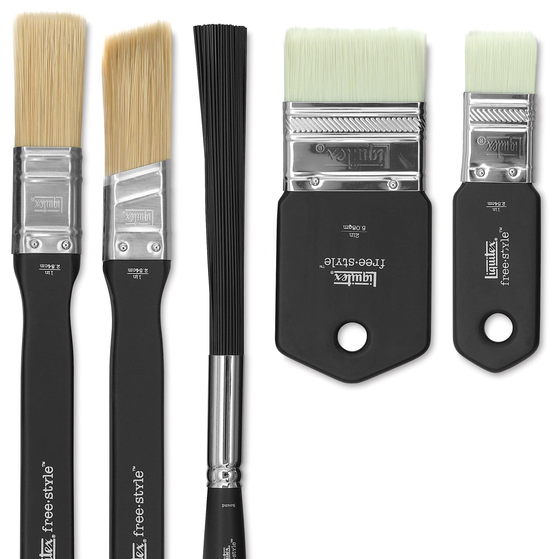 Liquitex Freestyle Large Scale Brushes - Set of 5, close up