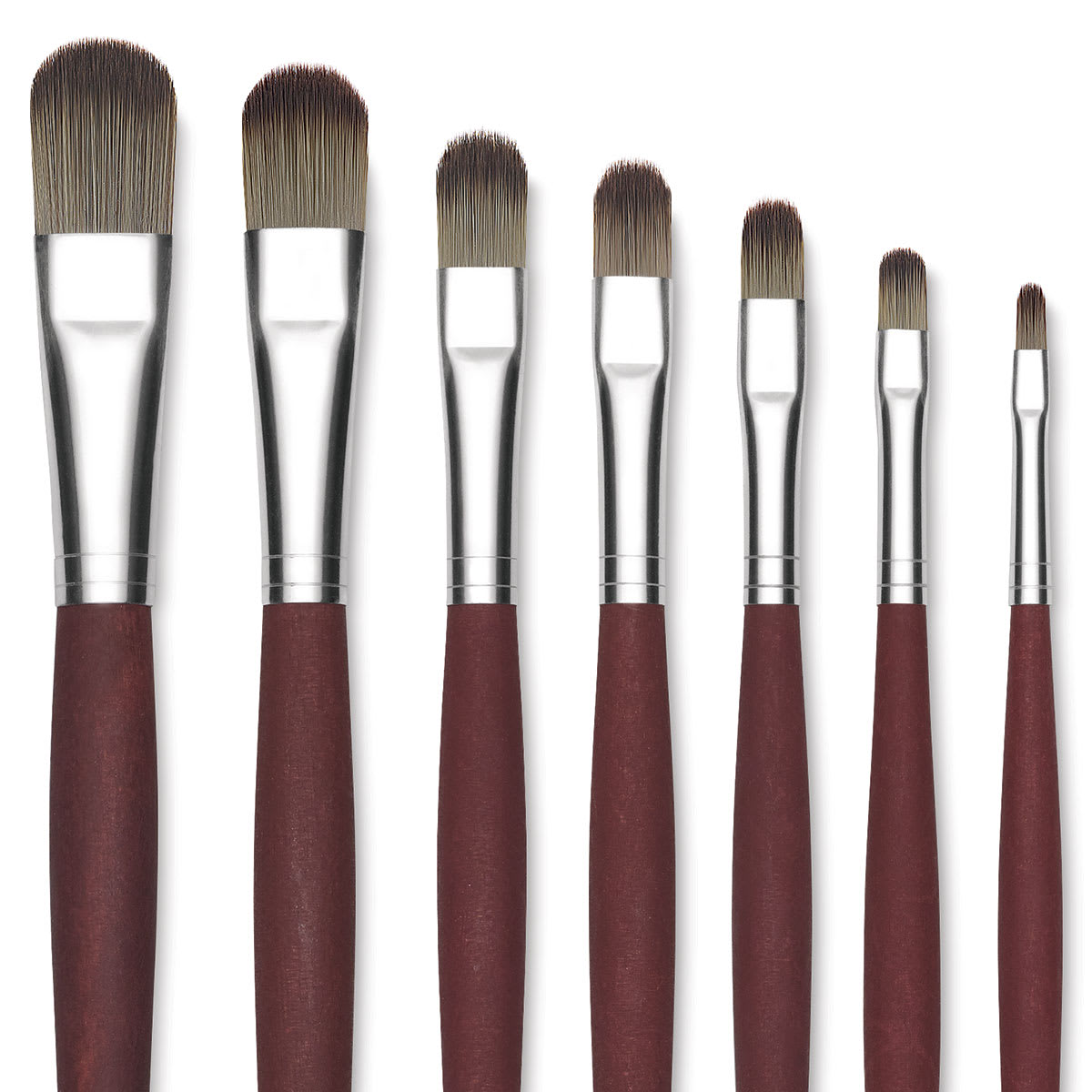 Da Vinci College Synthetic Brushes - Assorted sizes of Filbert brushes shown