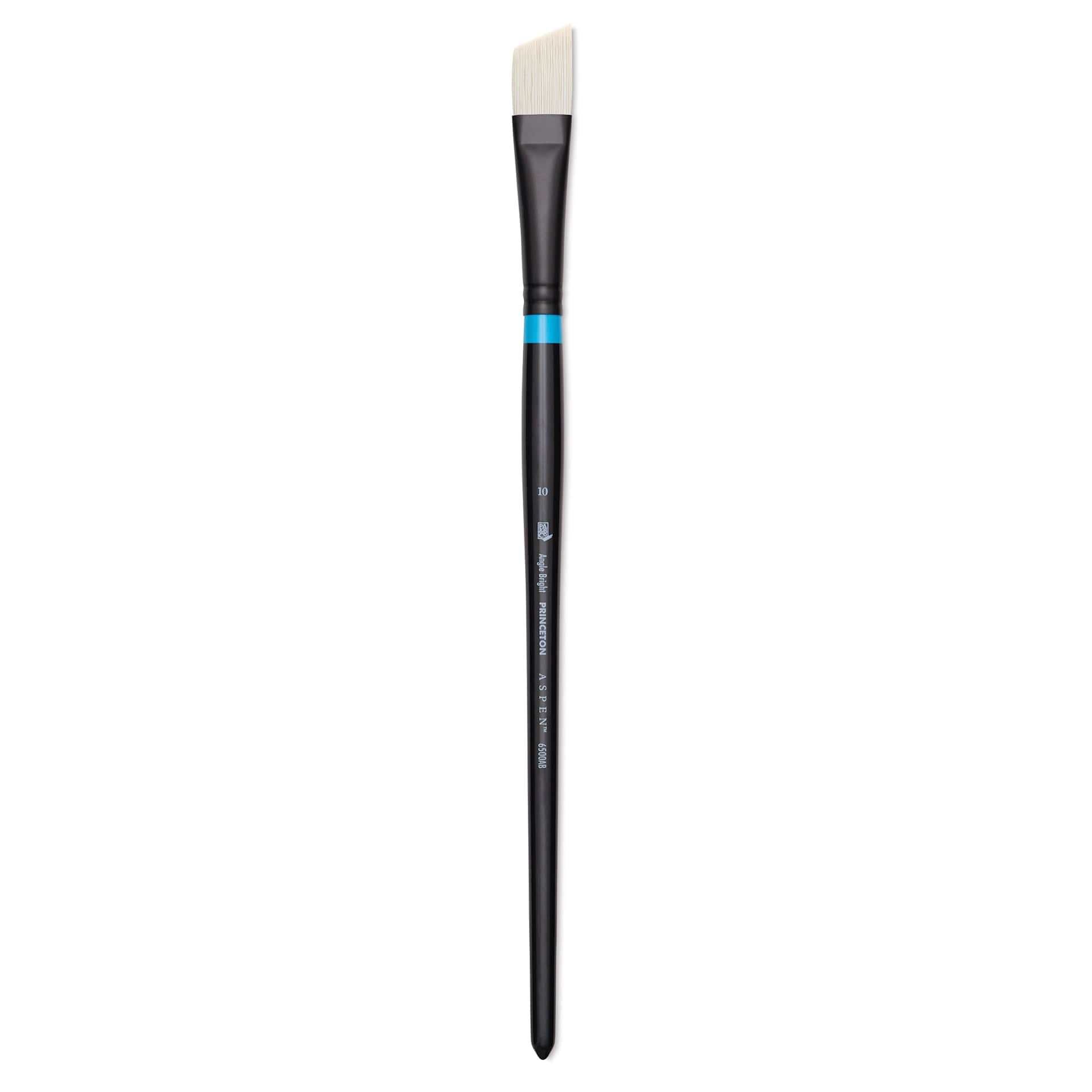 Princeton Series 6500 Aspen Synthetic Brush - Angle Bright, Size 10, Long Handle