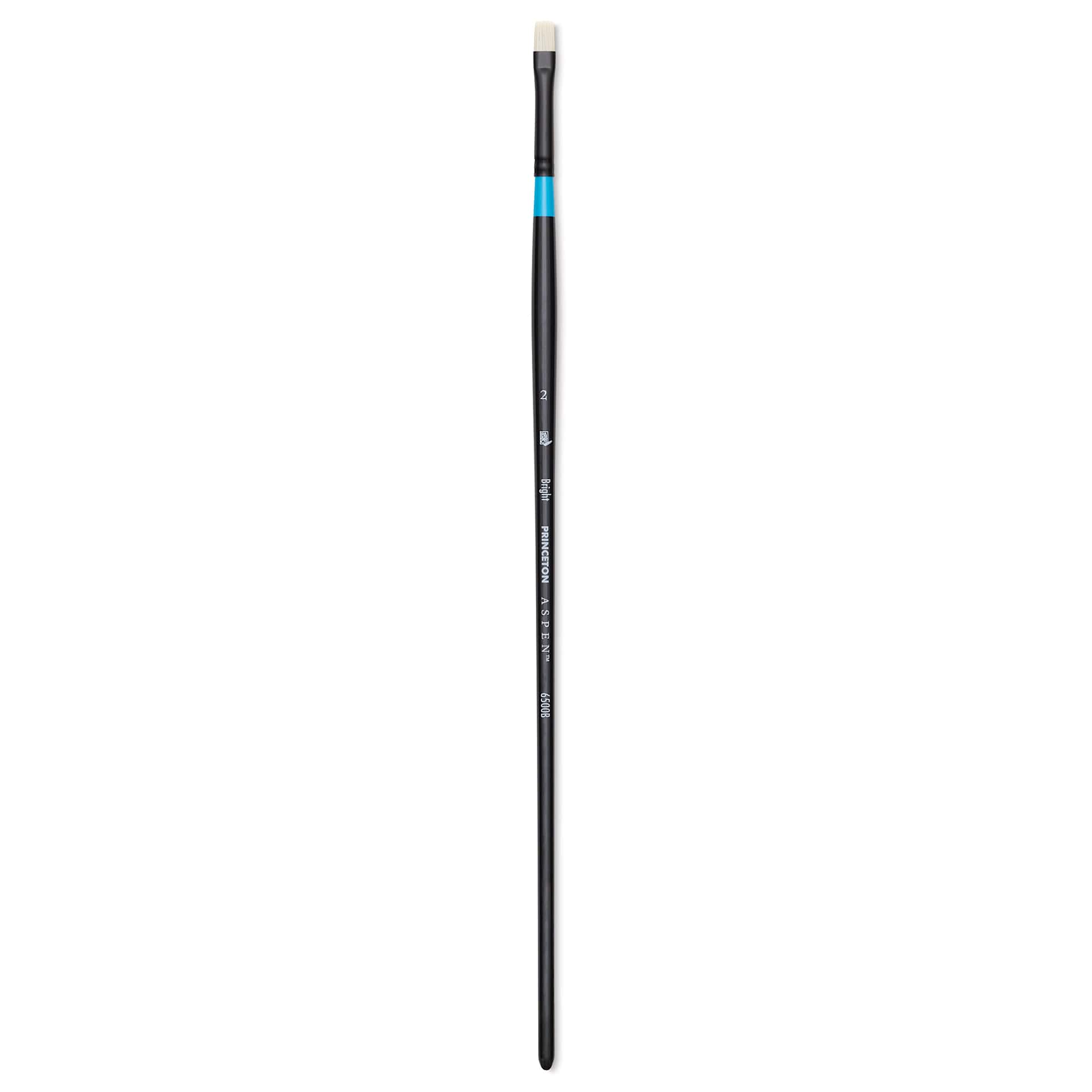 Princeton Series 6500 Aspen Synthetic Brush - Size 2, Bright, Long Handle
