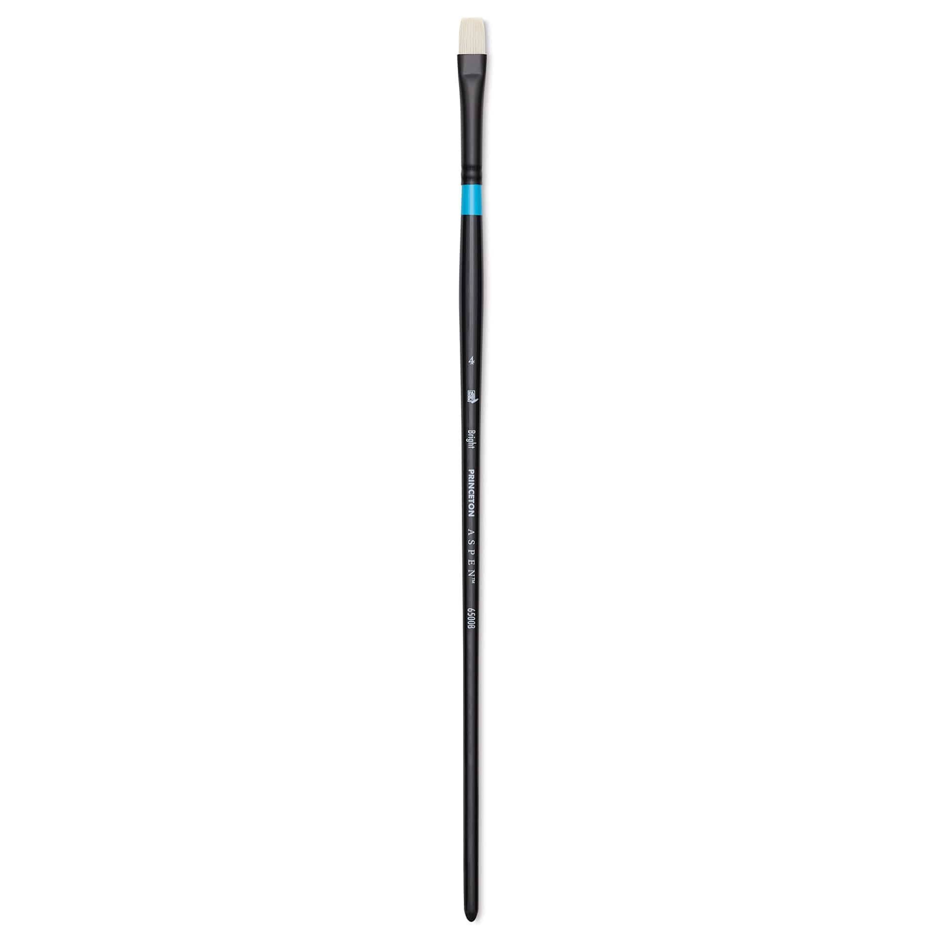 Princeton Series 6500 Aspen Synthetic Brush - Size 4, Bright, Long Handle