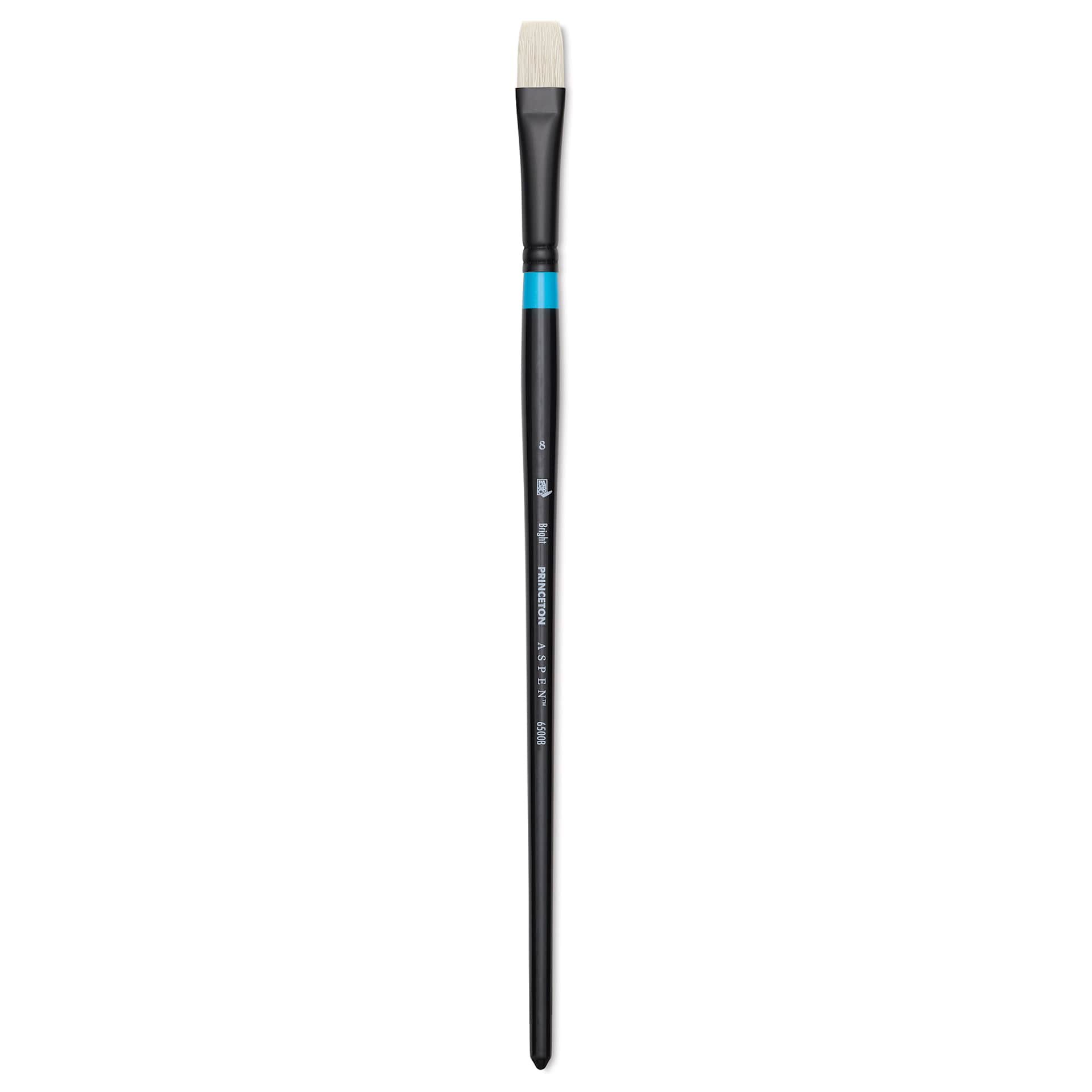 Princeton Series 6500 Aspen Synthetic Brush - Size 8, Bright, Long Handle