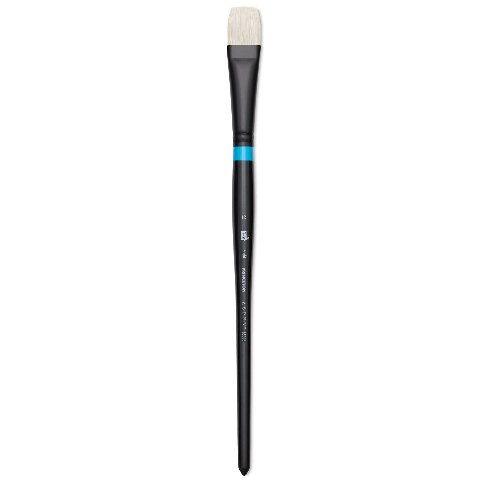 Princeton Series 6500 Aspen Synthetic Brush - Size 12, Bright, Long Handle