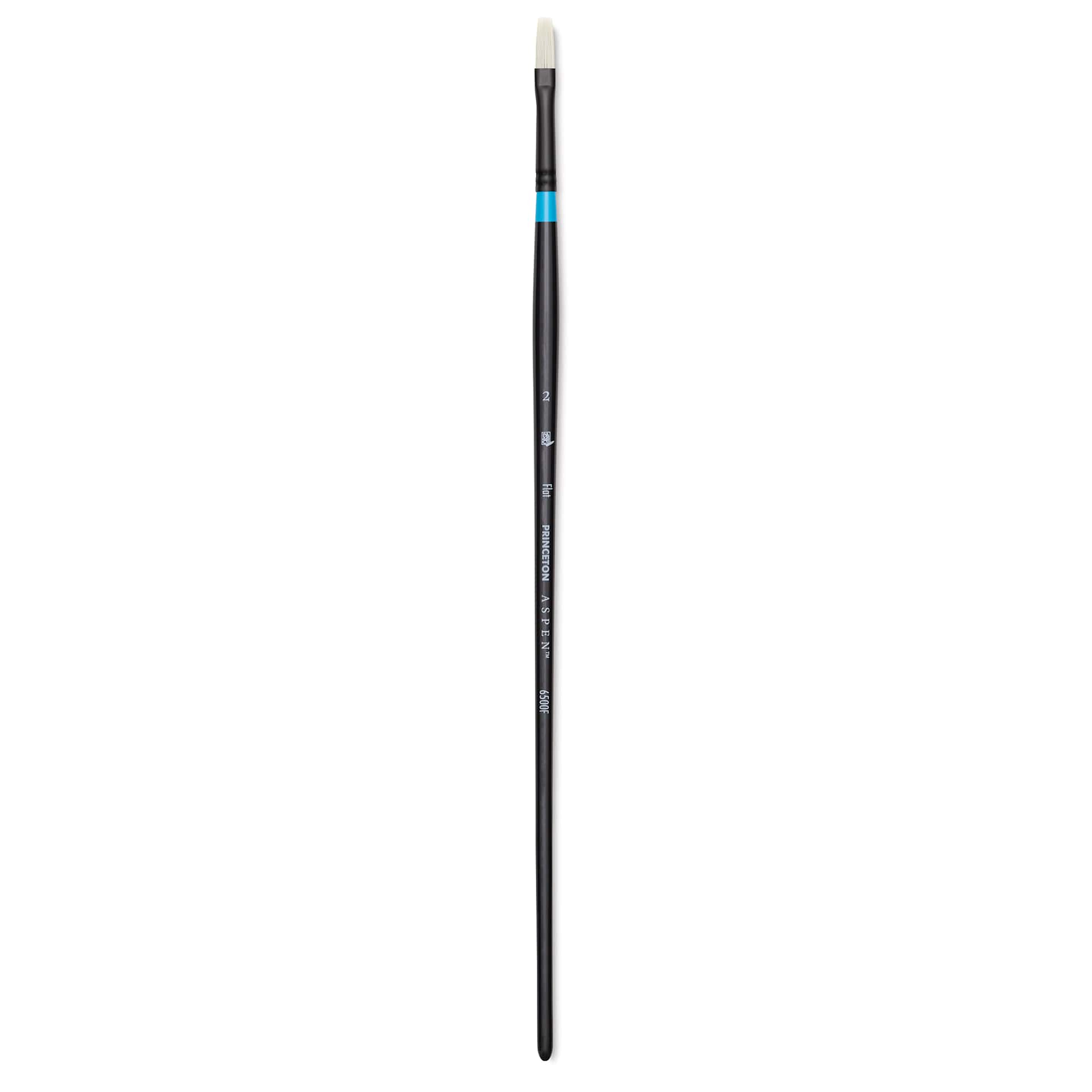 Princeton Series 6500 Aspen Synthetic Brush - Size 2, Flat, Long Handle