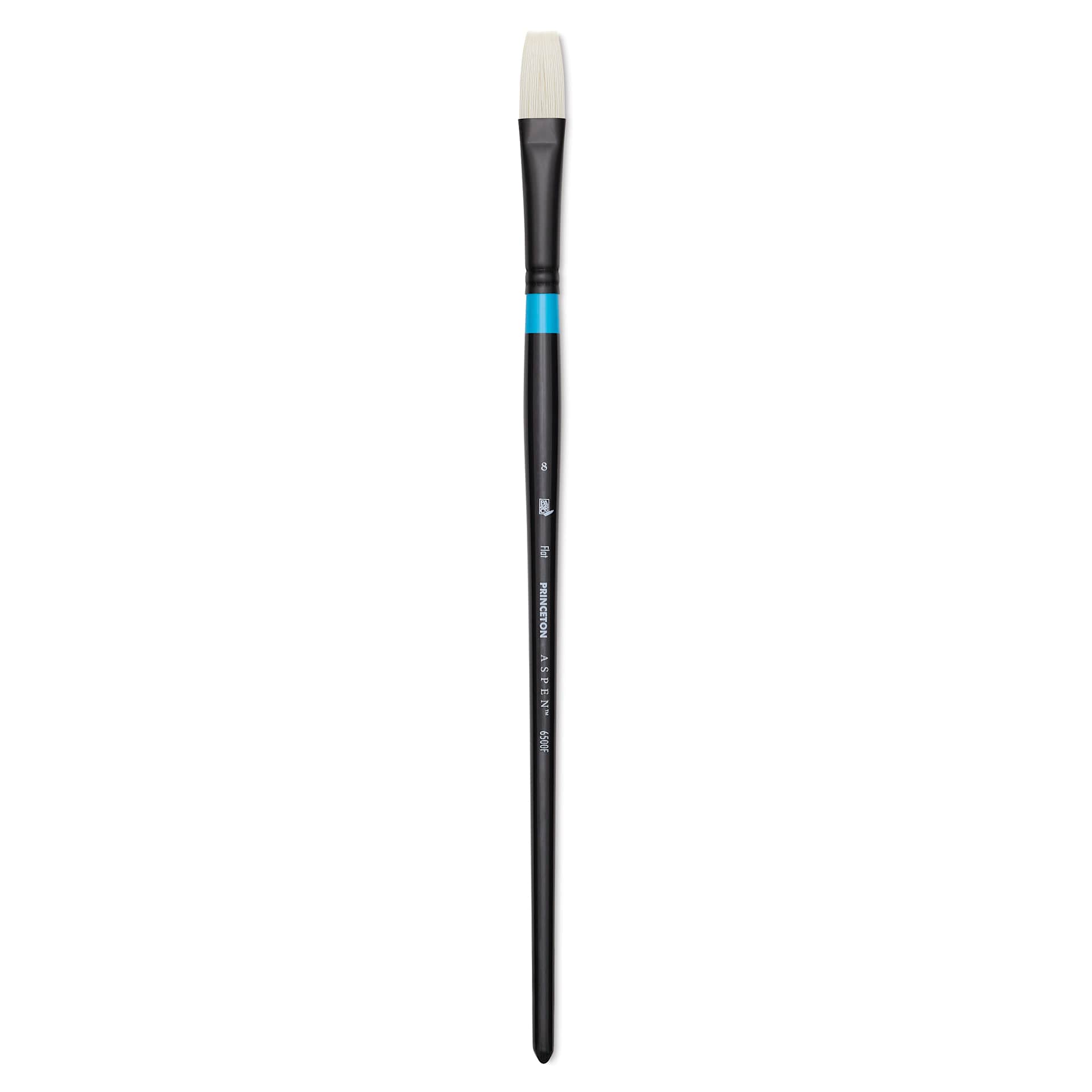 Princeton Series 6500 Aspen Synthetic Brush - Size 8, Flat, Long Handle