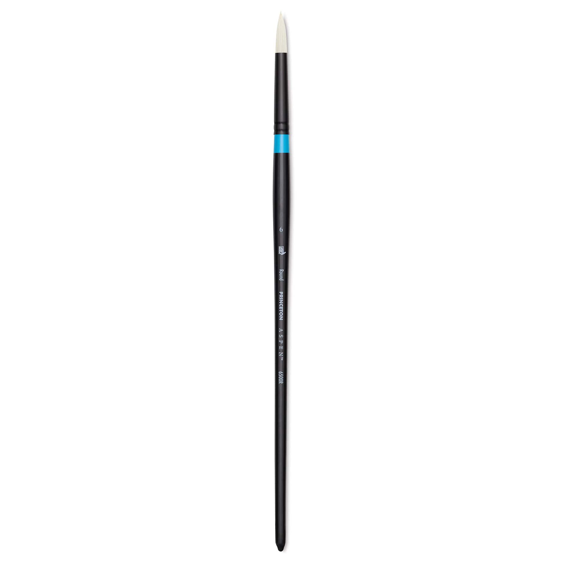 Princeton Series 6500 Aspen Synthetic Brush - Size 6, Round, Long Handle