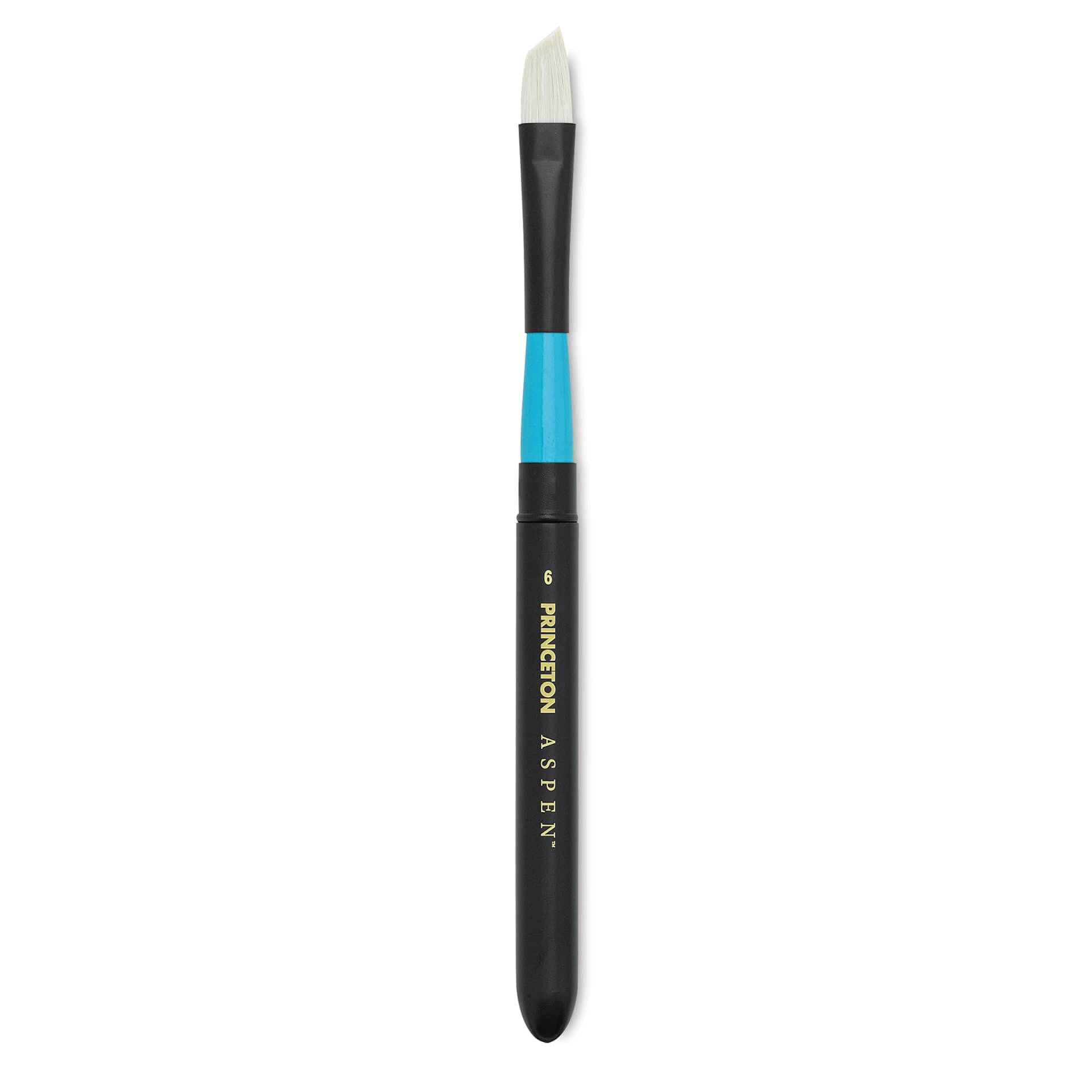 Princeton Aspen Series 6500 Synthetic Travel Brush - Angle Bright, Size 6