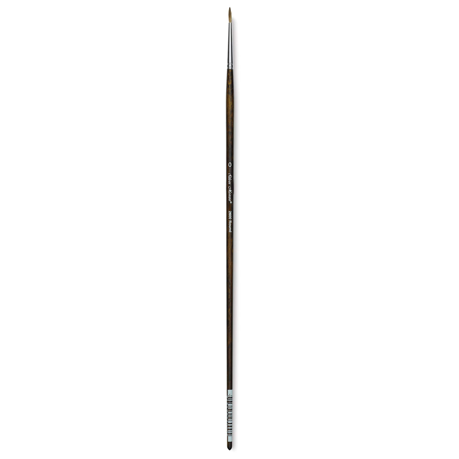 Silver Brush Monza Synthetic Mongoose Artist Brush - Long Handle, Round, Size 0