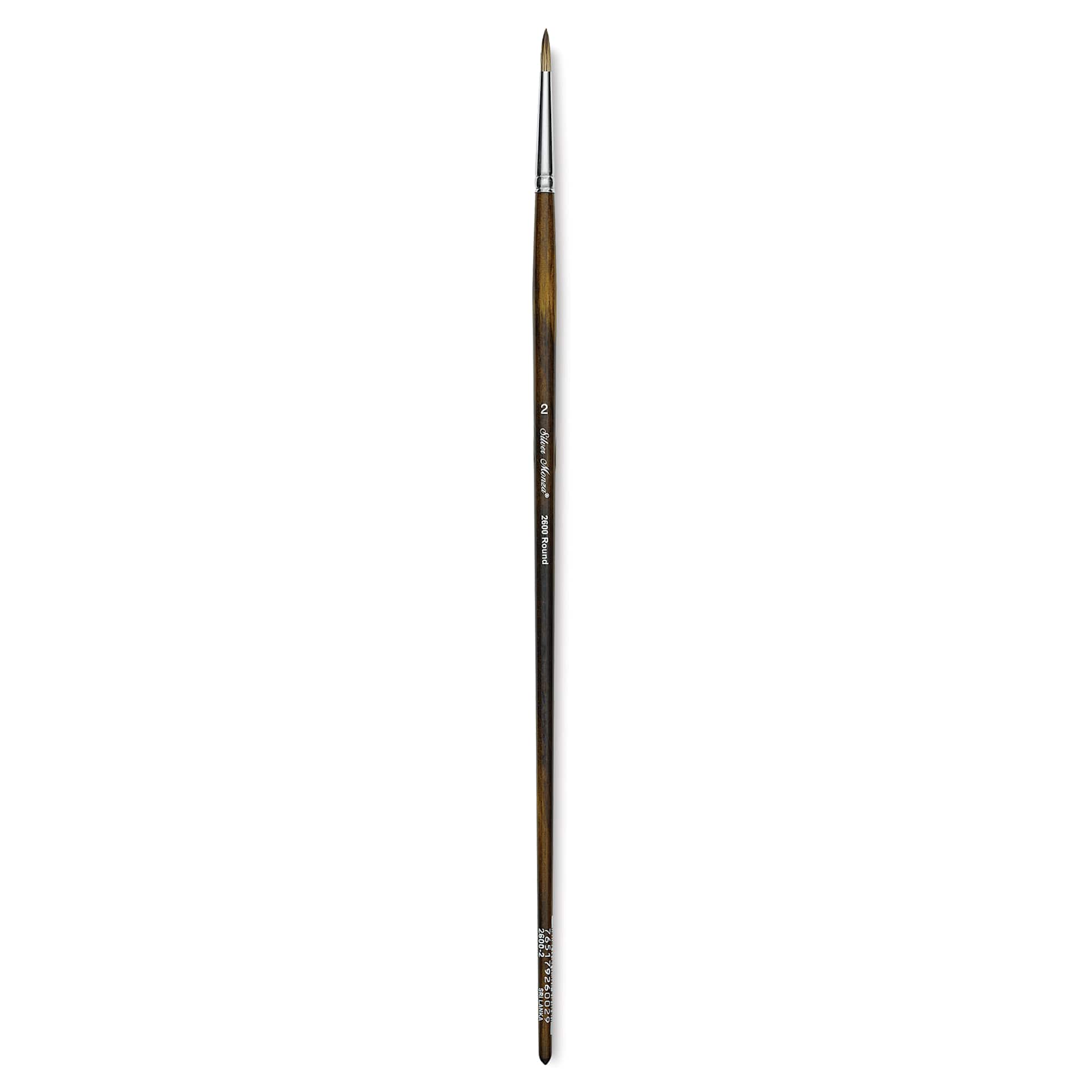 Silver Brush Monza Synthetic Mongoose Artist Brush - Long Handle, Round, Size 2