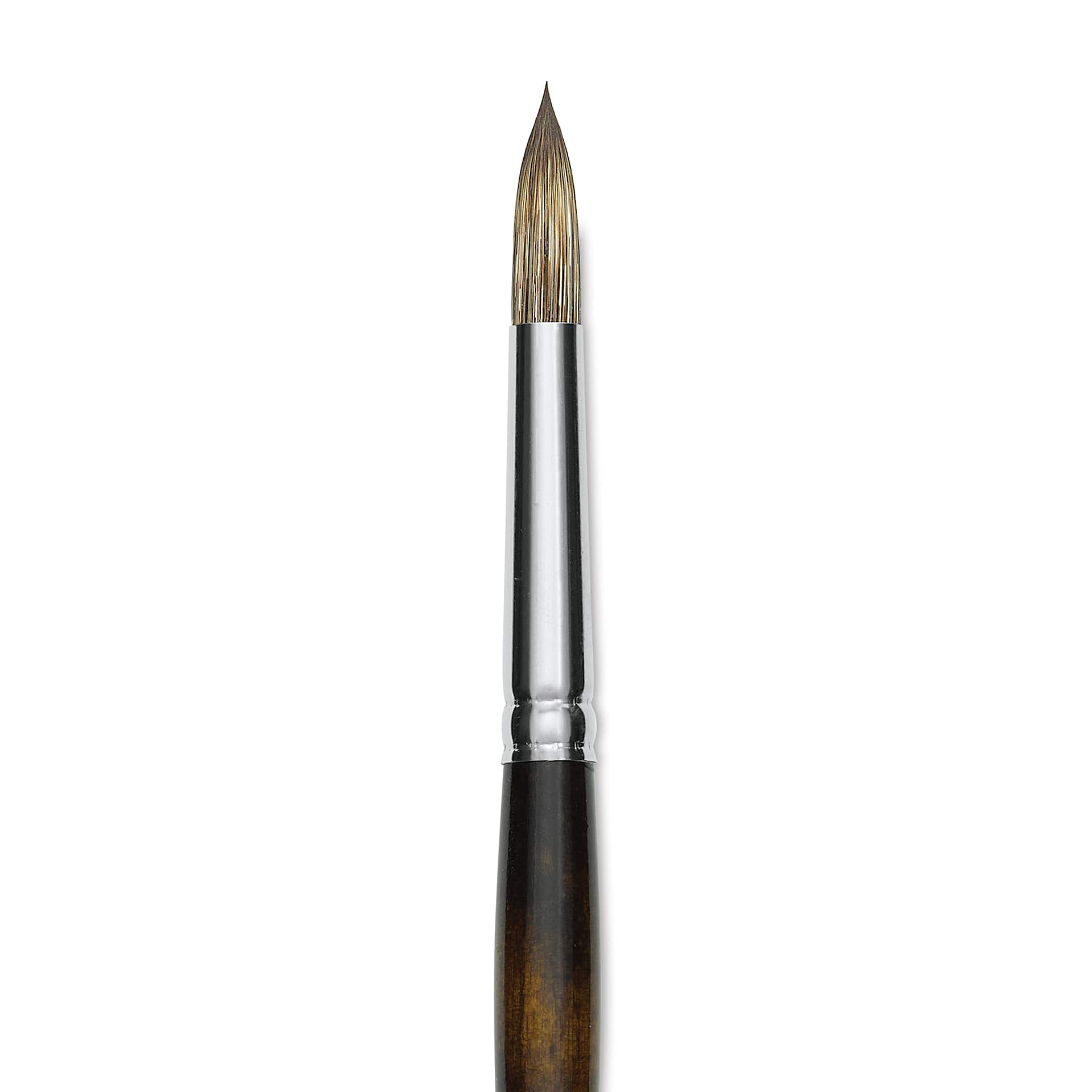Silver Brush Monza Synthetic Mongoose Artist Brush - Long Handle, Round, Size 10 (close up)
