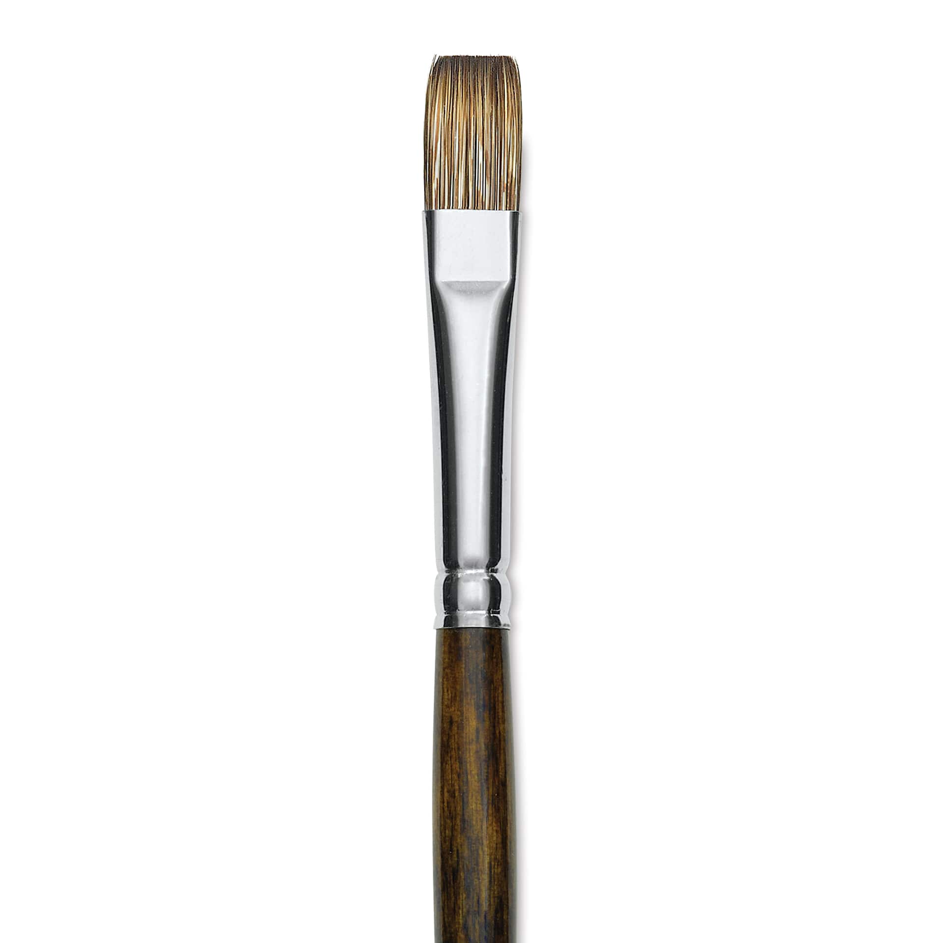 Silver Brush Monza Synthetic Mongoose Artist Brush - Long Handle, Flat, Size 8 (close up)