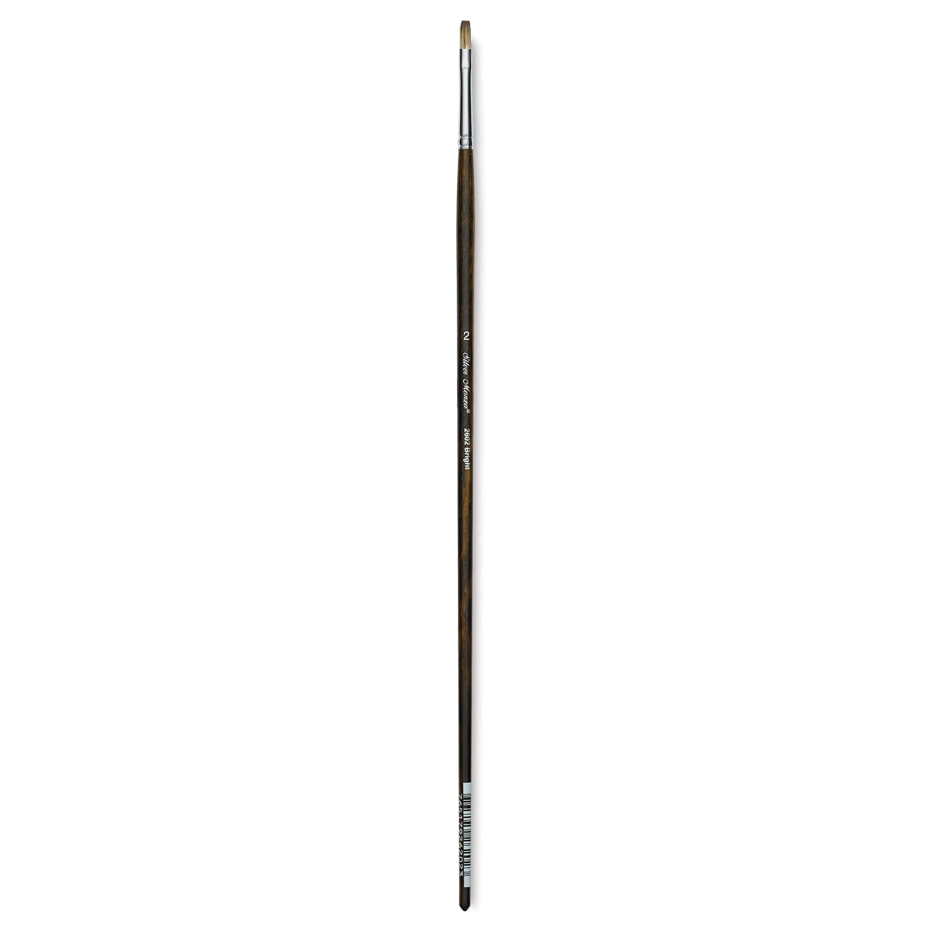 Silver Brush Monza Synthetic Mongoose Artist Brush - Long Handle, Bright, Size 2
