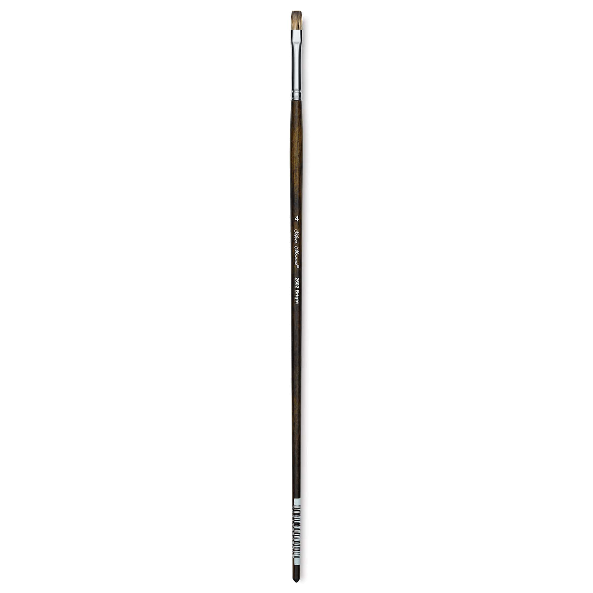 Silver Brush Monza Synthetic Mongoose Artist Brush - Long Handle, Bright, Size 4