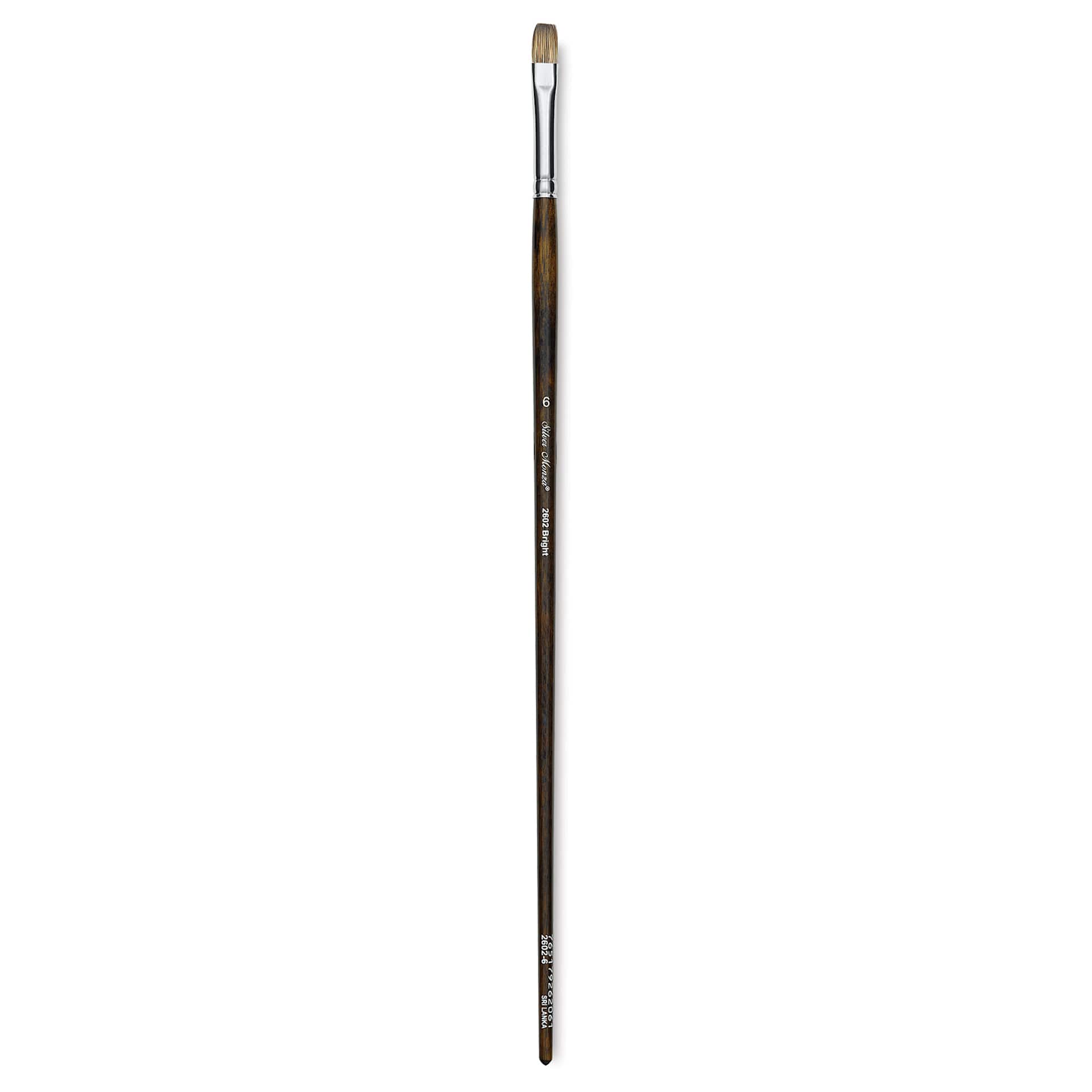 Silver Brush Monza Synthetic Mongoose Artist Brush - Long Handle, Bright, Size 6